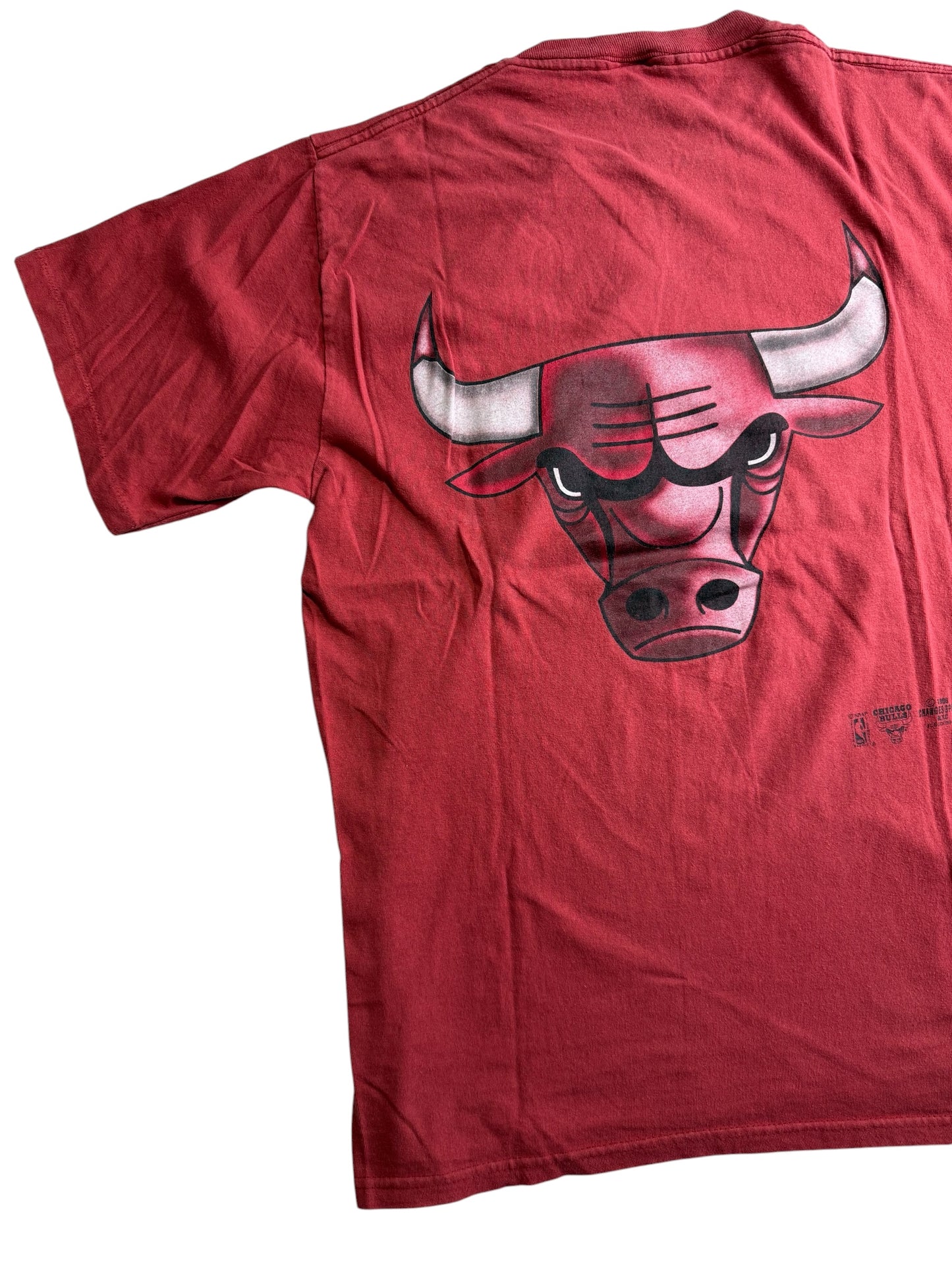 Vintage Chicago Bulls Bullswear Big Logo Back Print NBA Tshirt