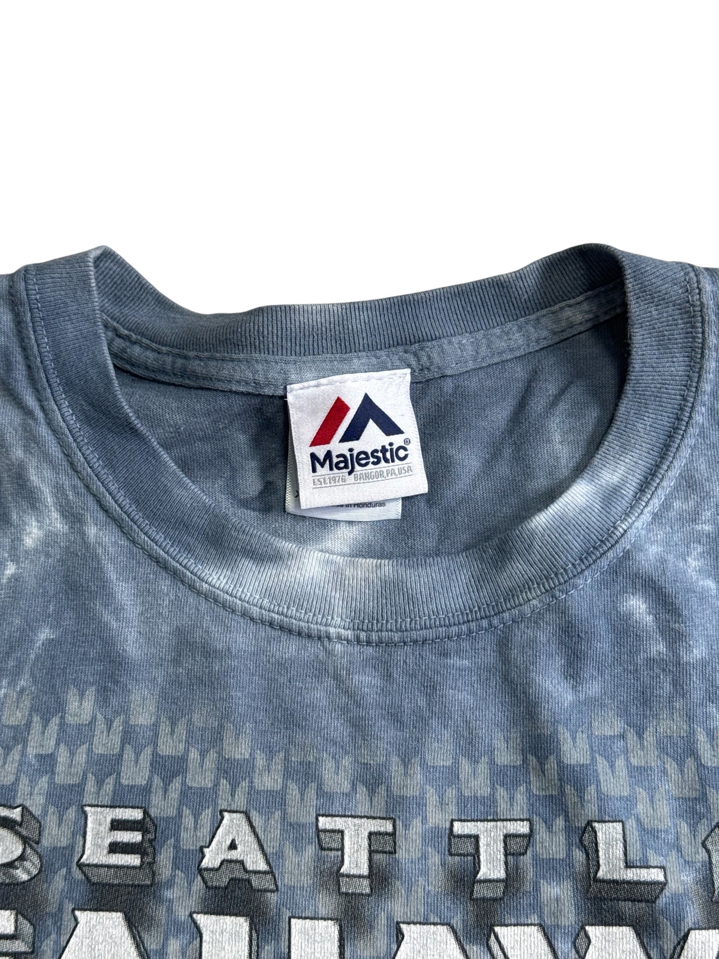 Seattle Seahawks Tie Dye Tshirt Majestic NFL Big Logo
