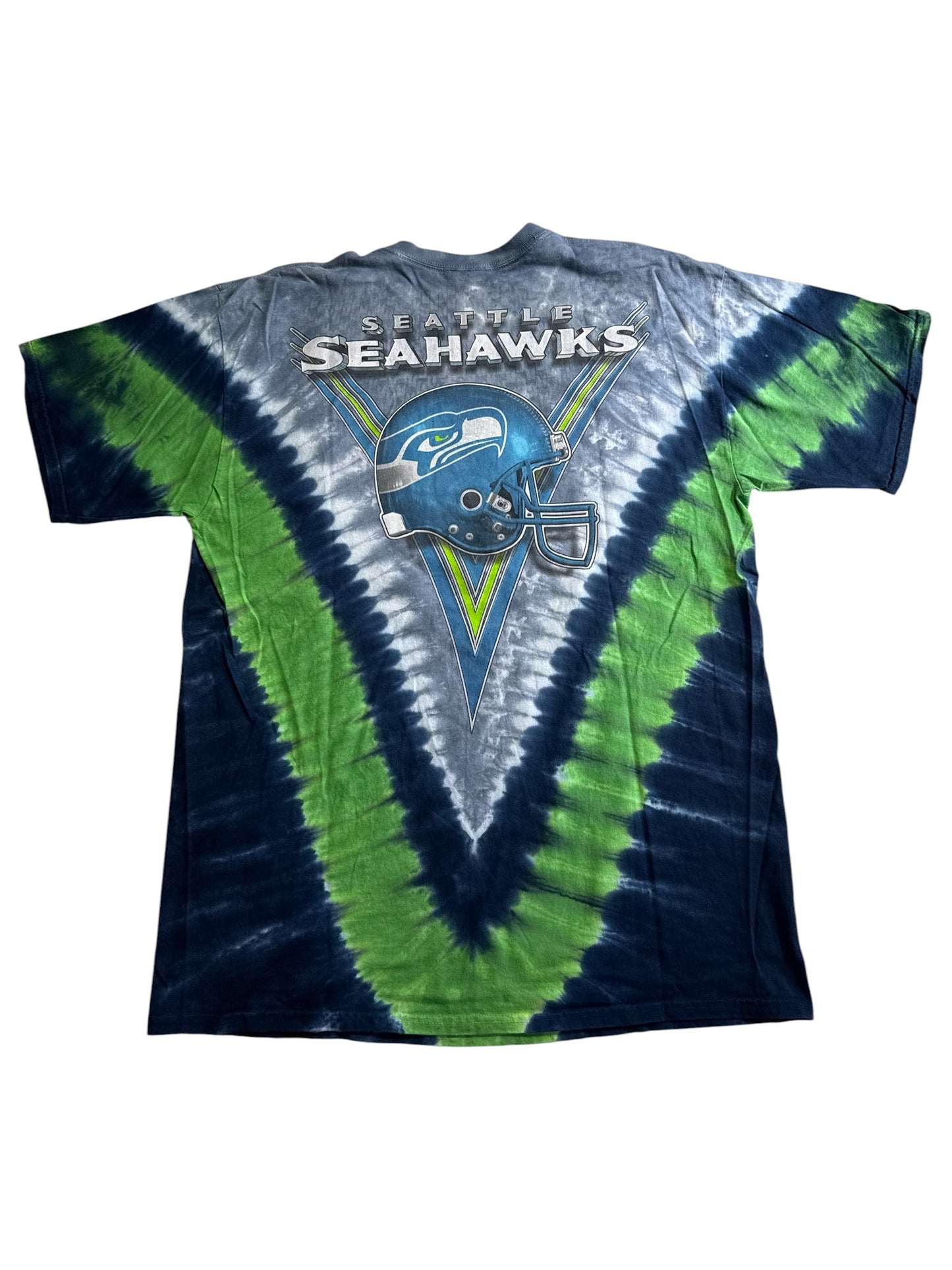 Seattle Seahawks Tie Dye Tshirt Majestic NFL Big Logo
