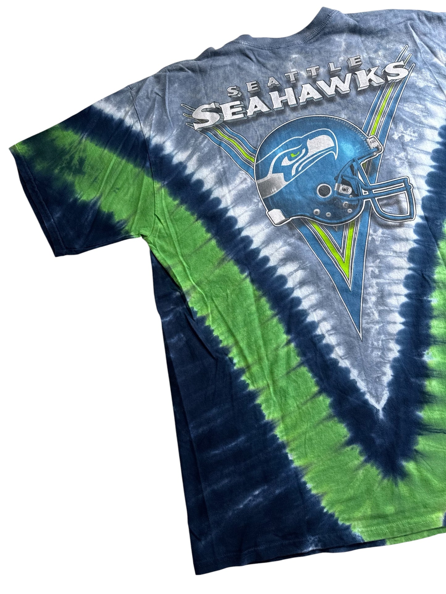 Seattle Seahawks Tie Dye Tshirt Majestic NFL Big Logo