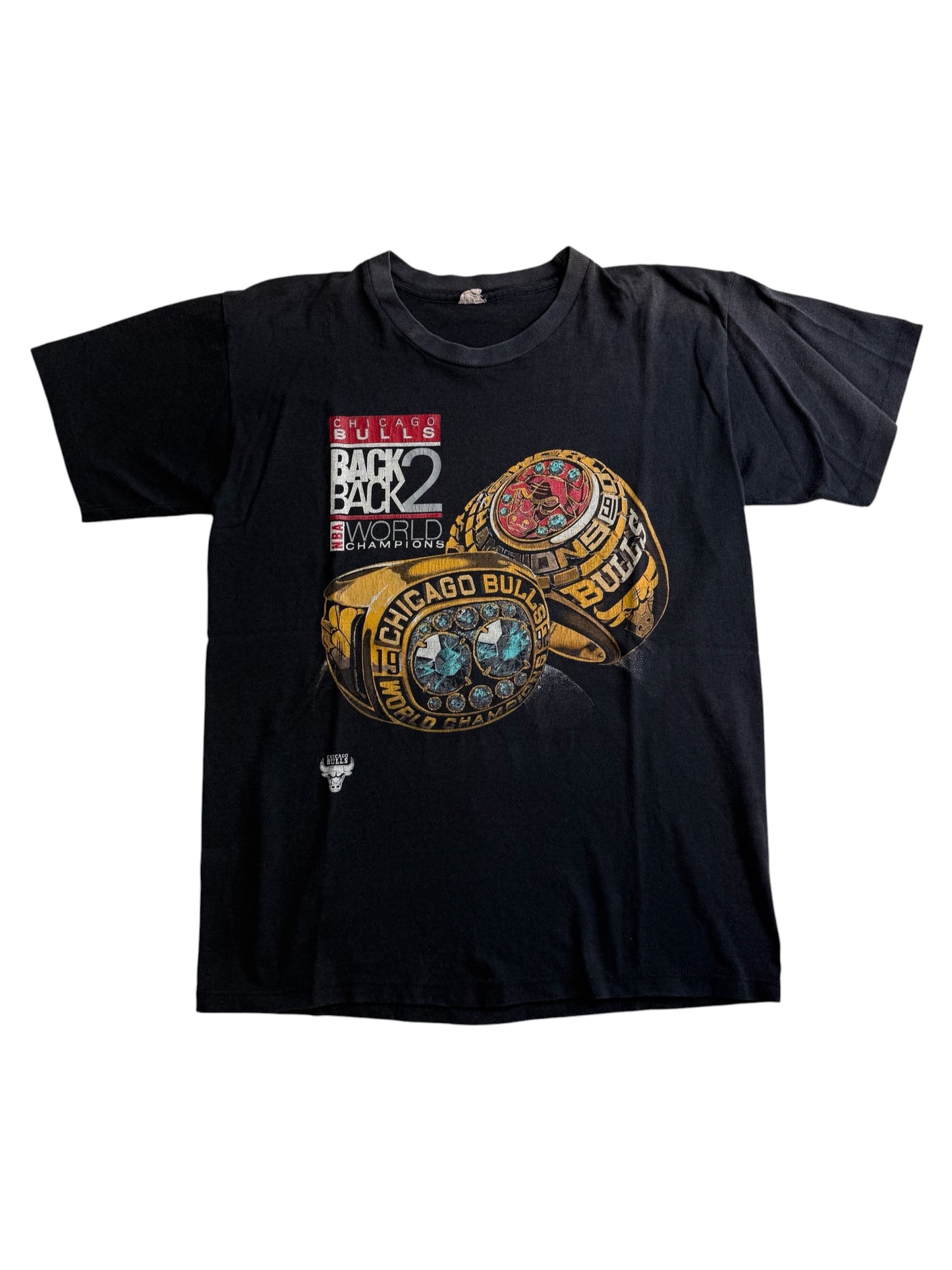 Vintage Chicago Bulls Back 2 Back 1991 1992 World Champions Tshirt NBA