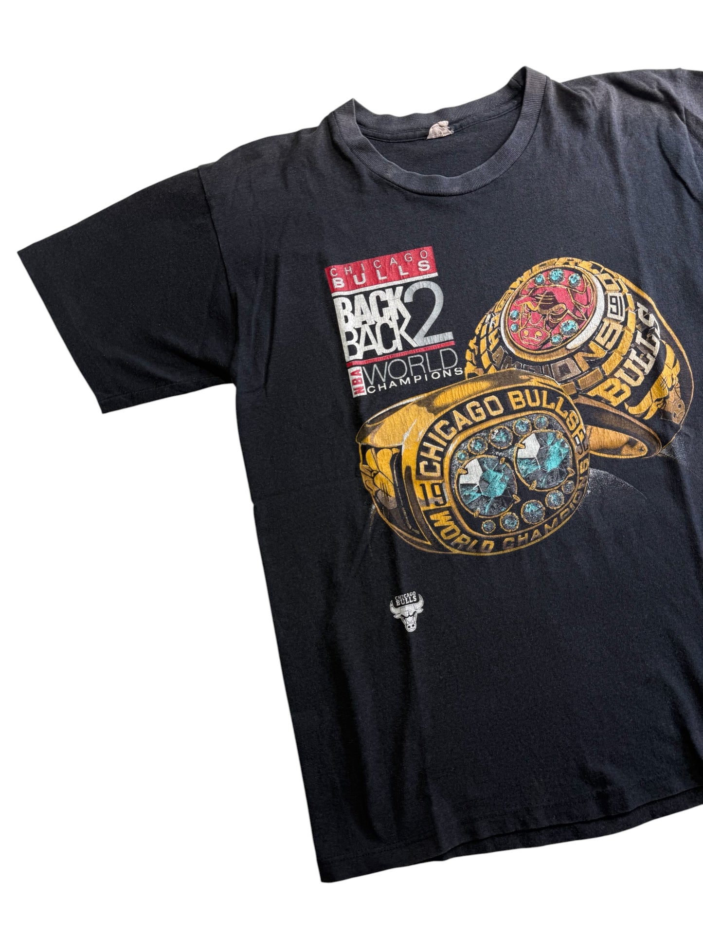Vintage Chicago Bulls Back 2 Back 1991 1992 World Champions Tshirt NBA