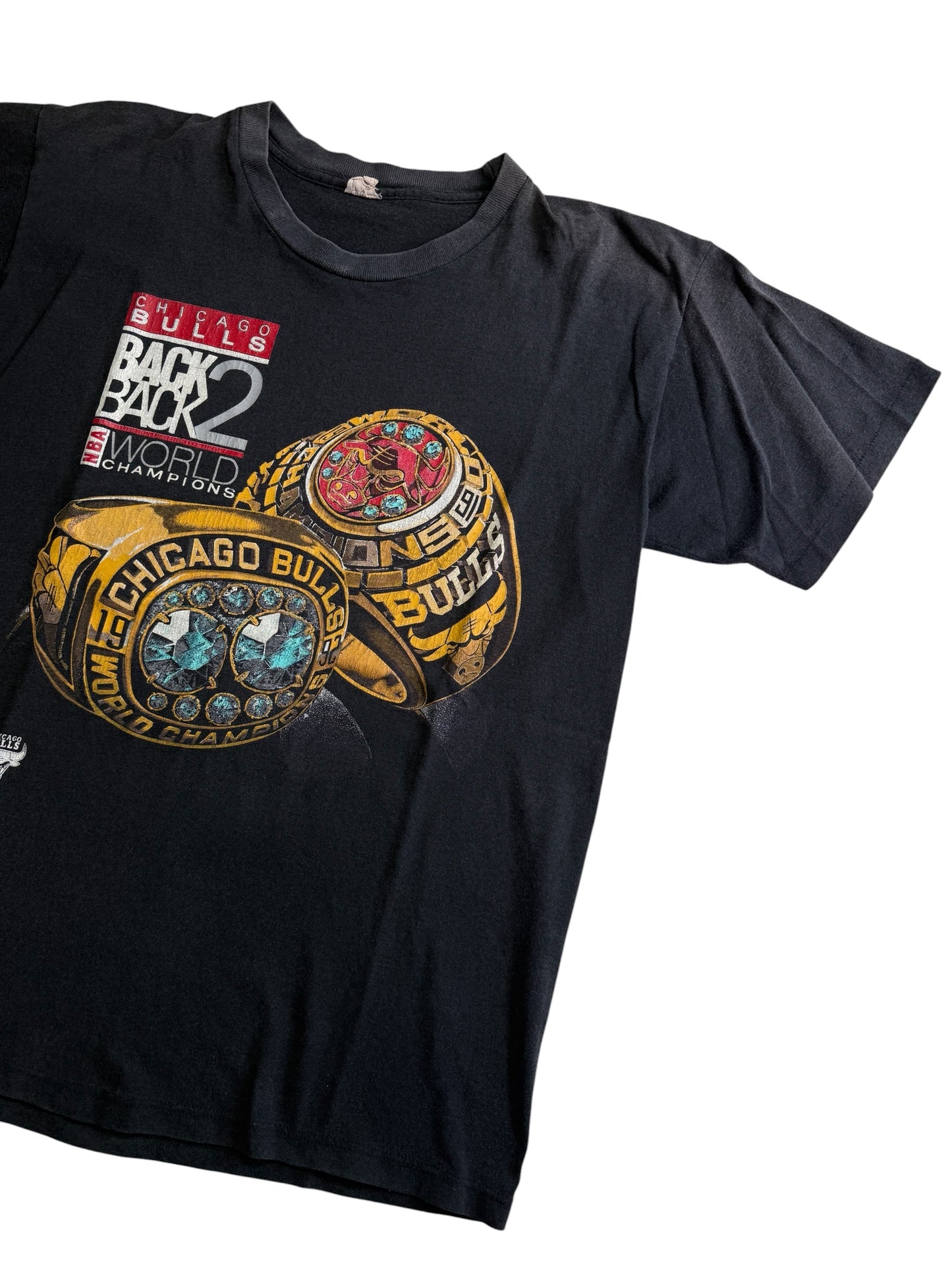 Vintage Chicago Bulls Back 2 Back 1991 1992 World Champions Tshirt NBA