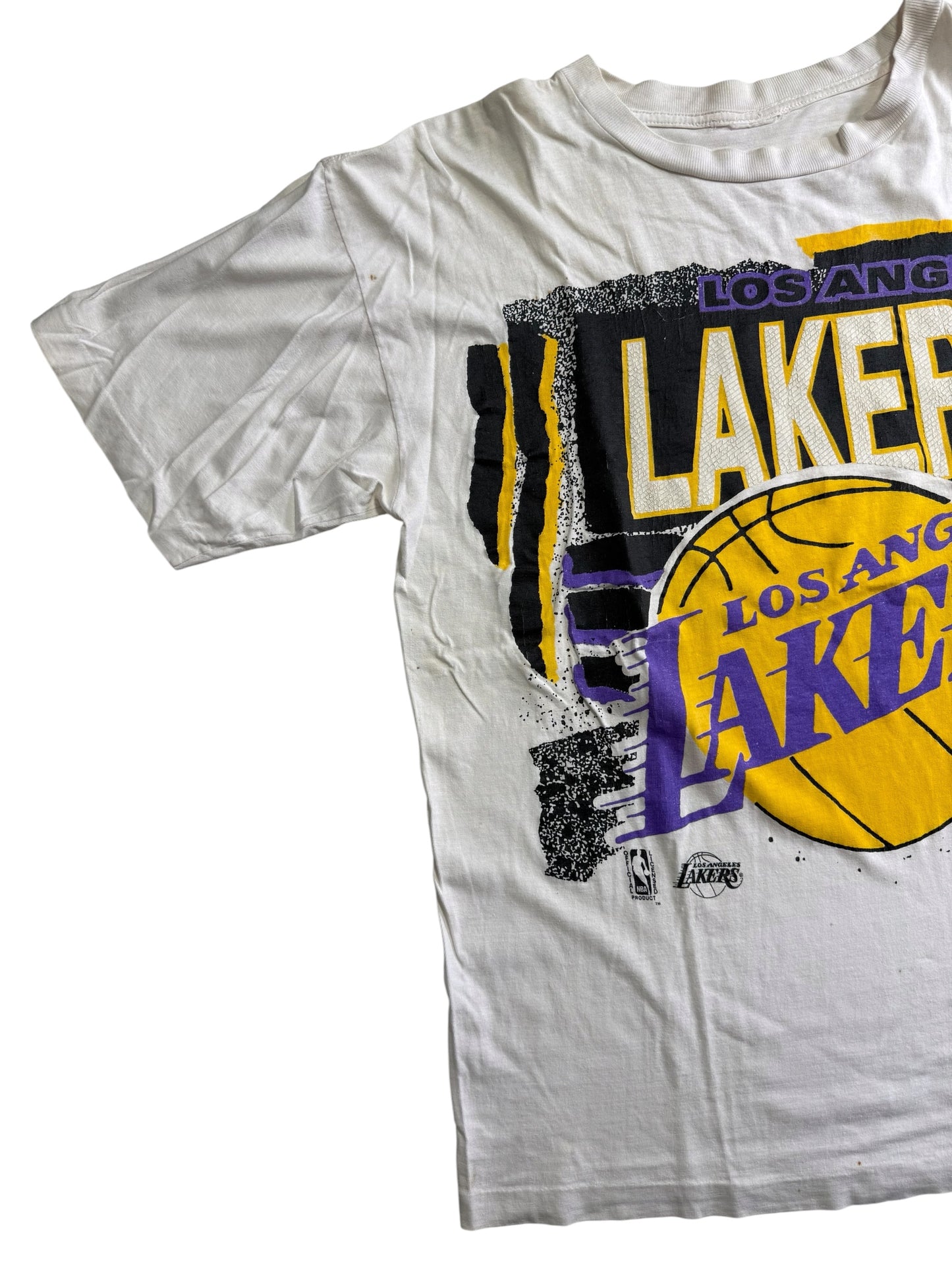 Vintage Los Angeles Lakers Magic Johnson T’s Big Logo Basketball Tshirt