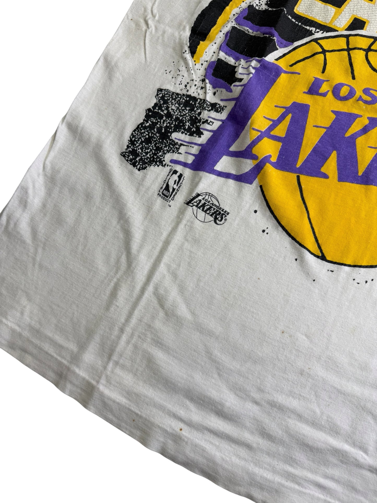 Vintage Los Angeles Lakers Magic Johnson T’s Big Logo Basketball Tshirt