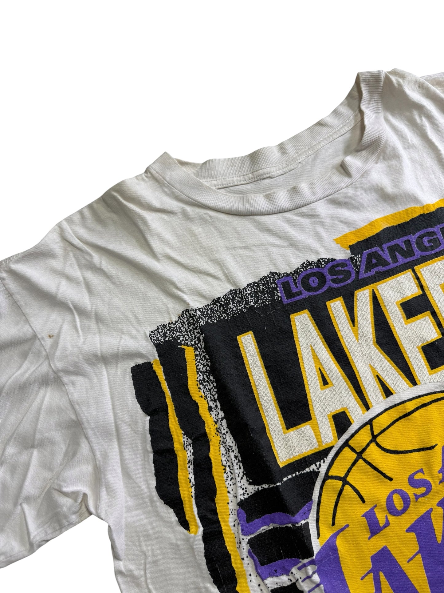Vintage Los Angeles Lakers Magic Johnson T’s Big Logo Basketball Tshirt