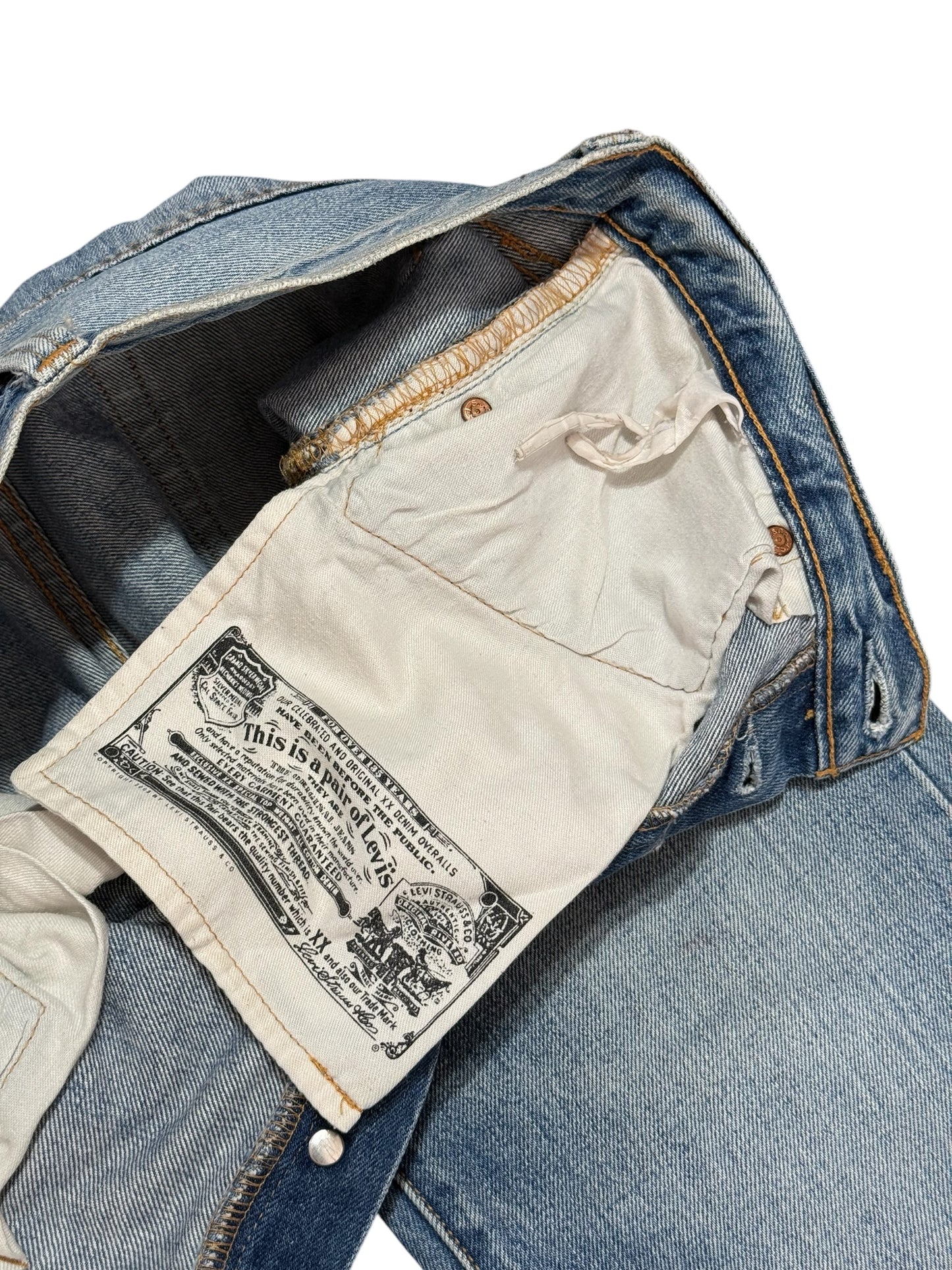 Levis 501 Faded Denim Jeans