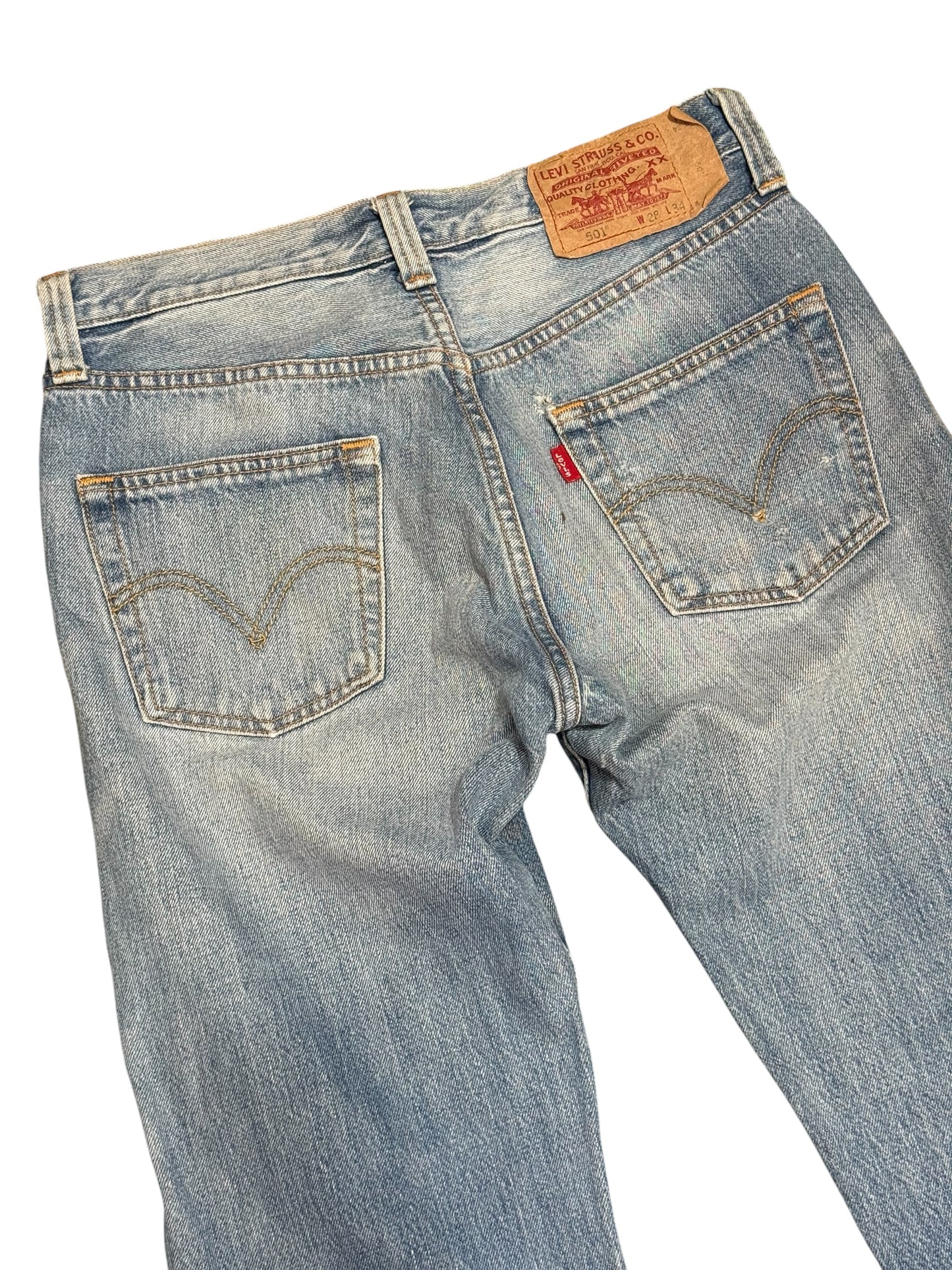 Levis 501 Faded Denim Jeans