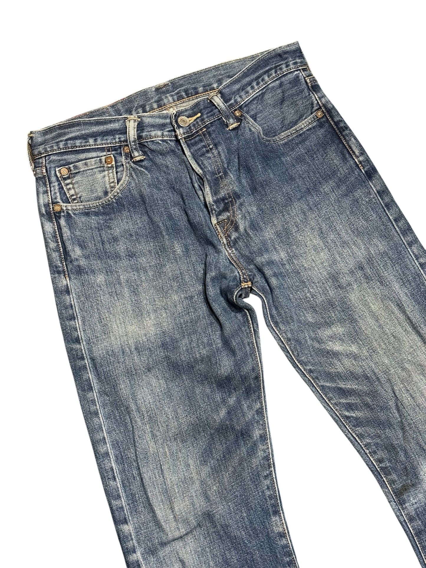 Levis 501 Distressed Denim Jeans
