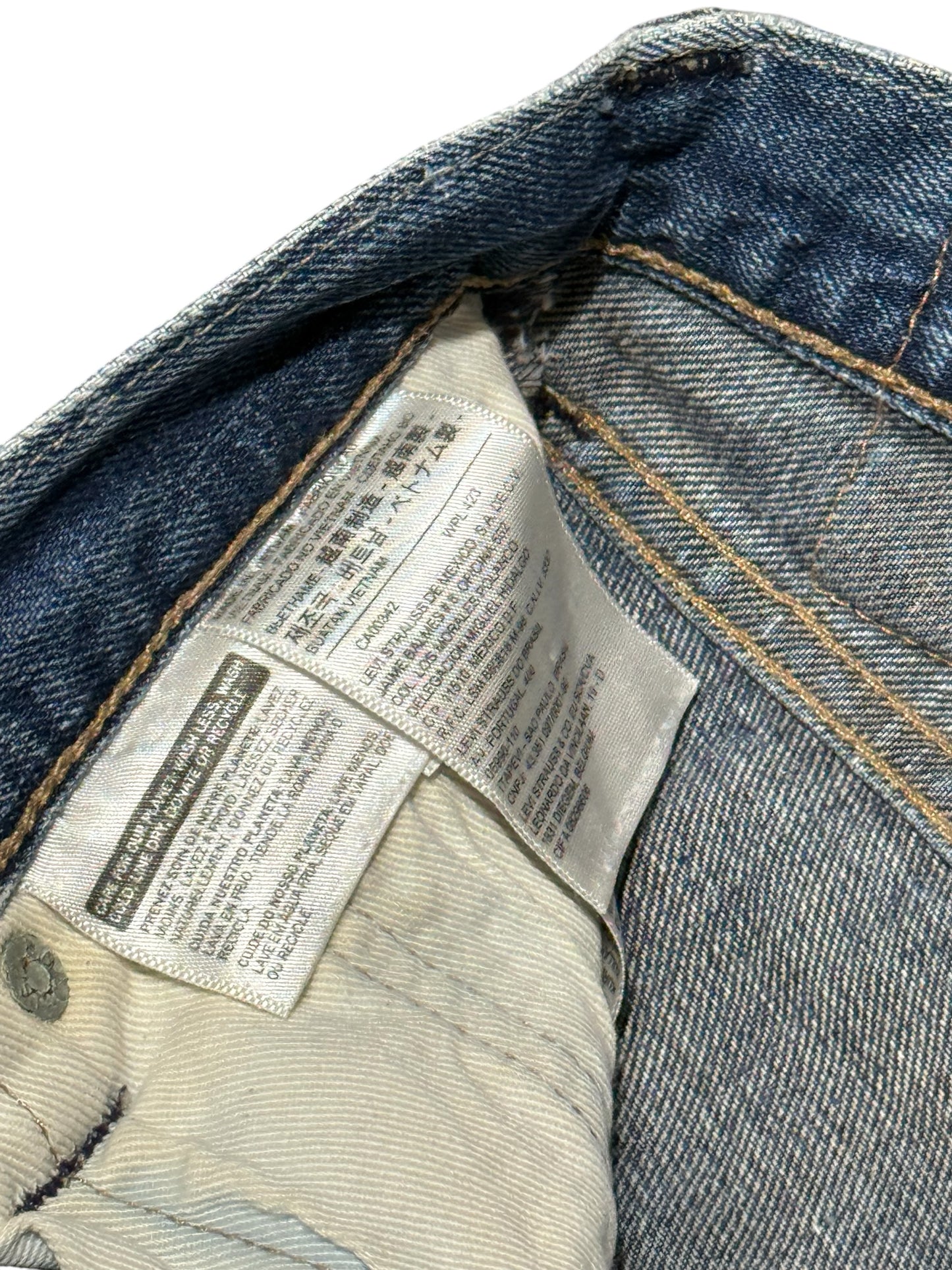 Levis 501 Distressed Denim Jeans