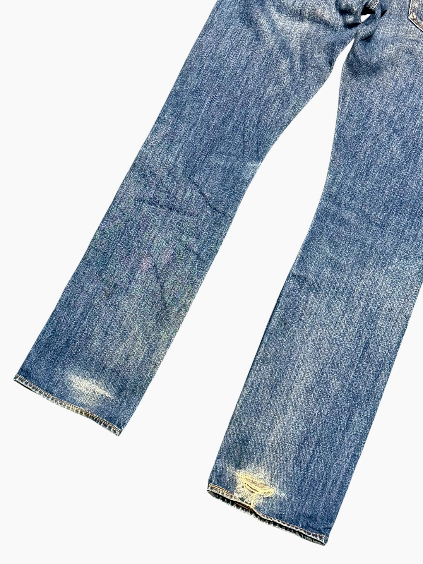 Levis 501 Distressed Denim Jeans