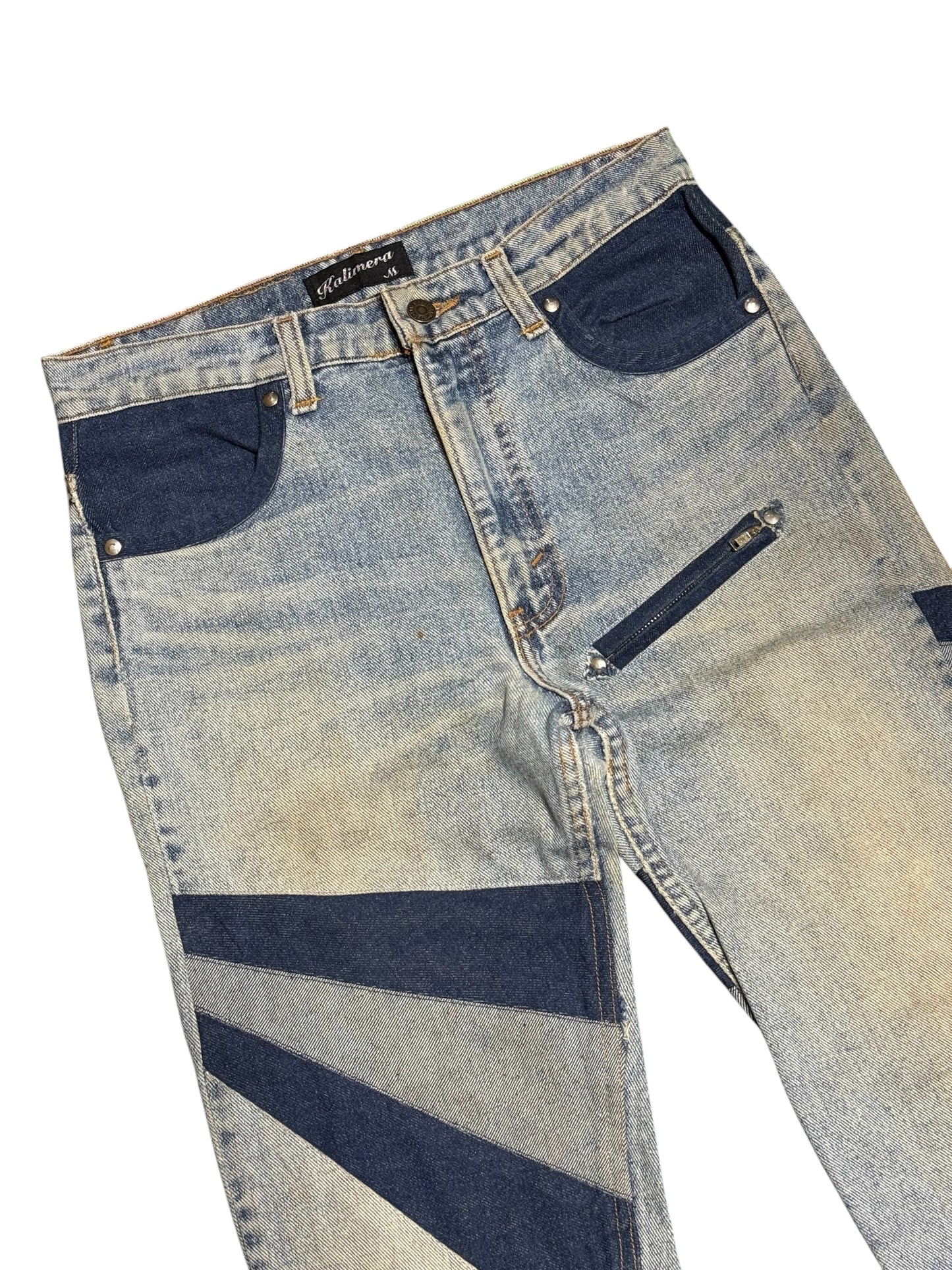 Levis Rework Patchwork Denim Pants by Kalimera Distressed Custom Jeans