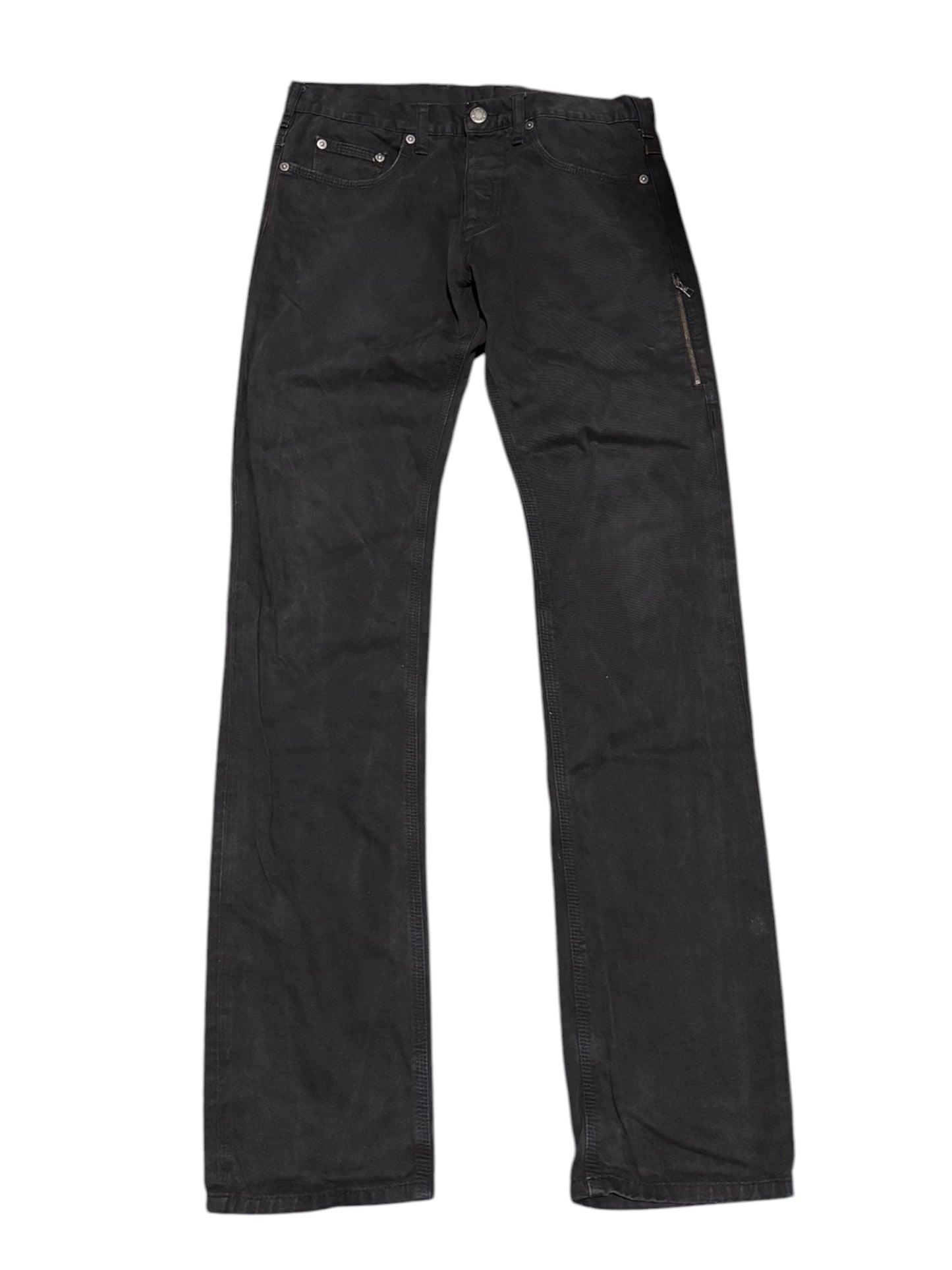 Vintage 2004 Neil Barrett Black Denim Pants Side Zip