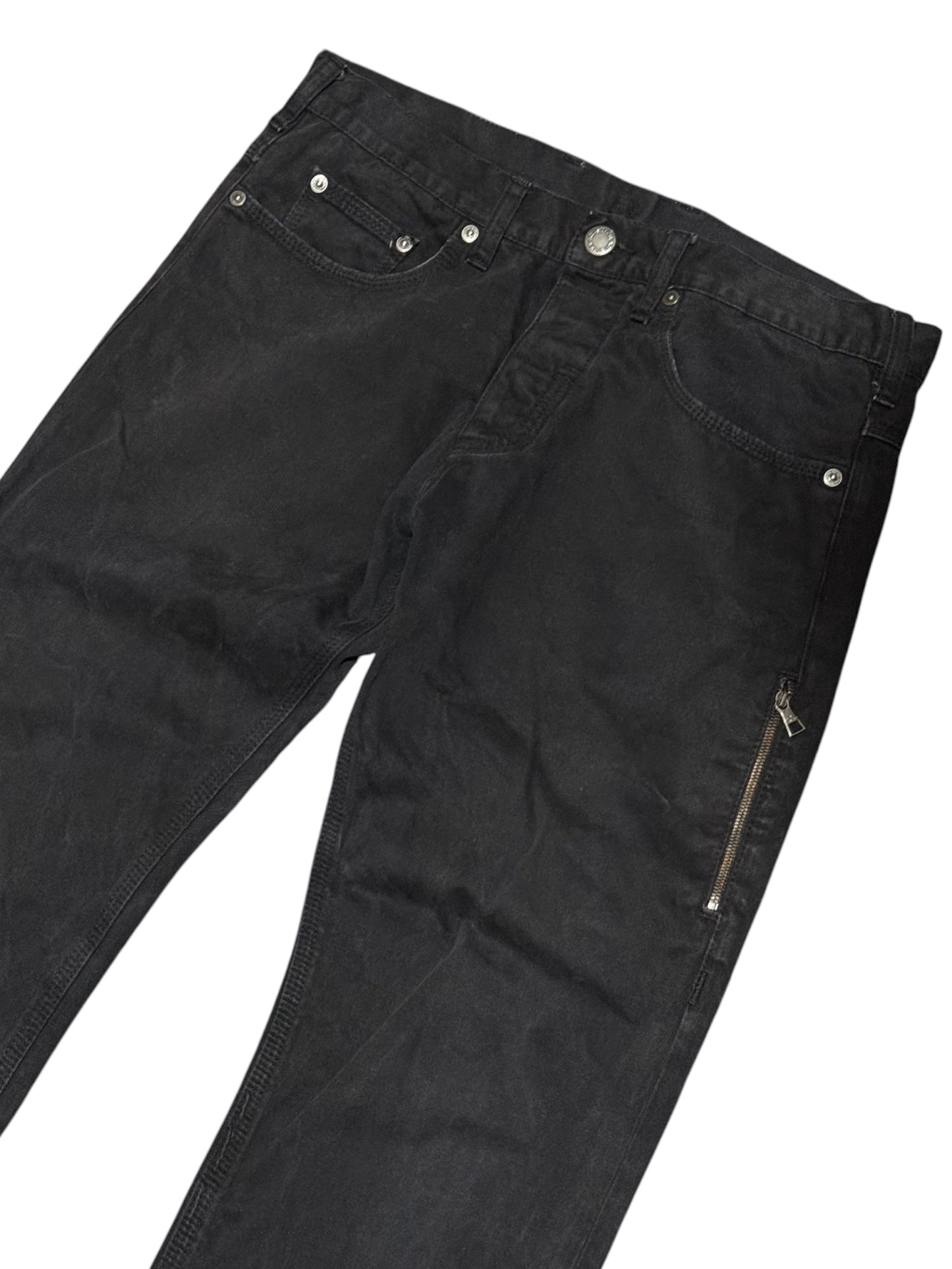 Vintage 2004 Neil Barrett Black Denim Pants Side Zip