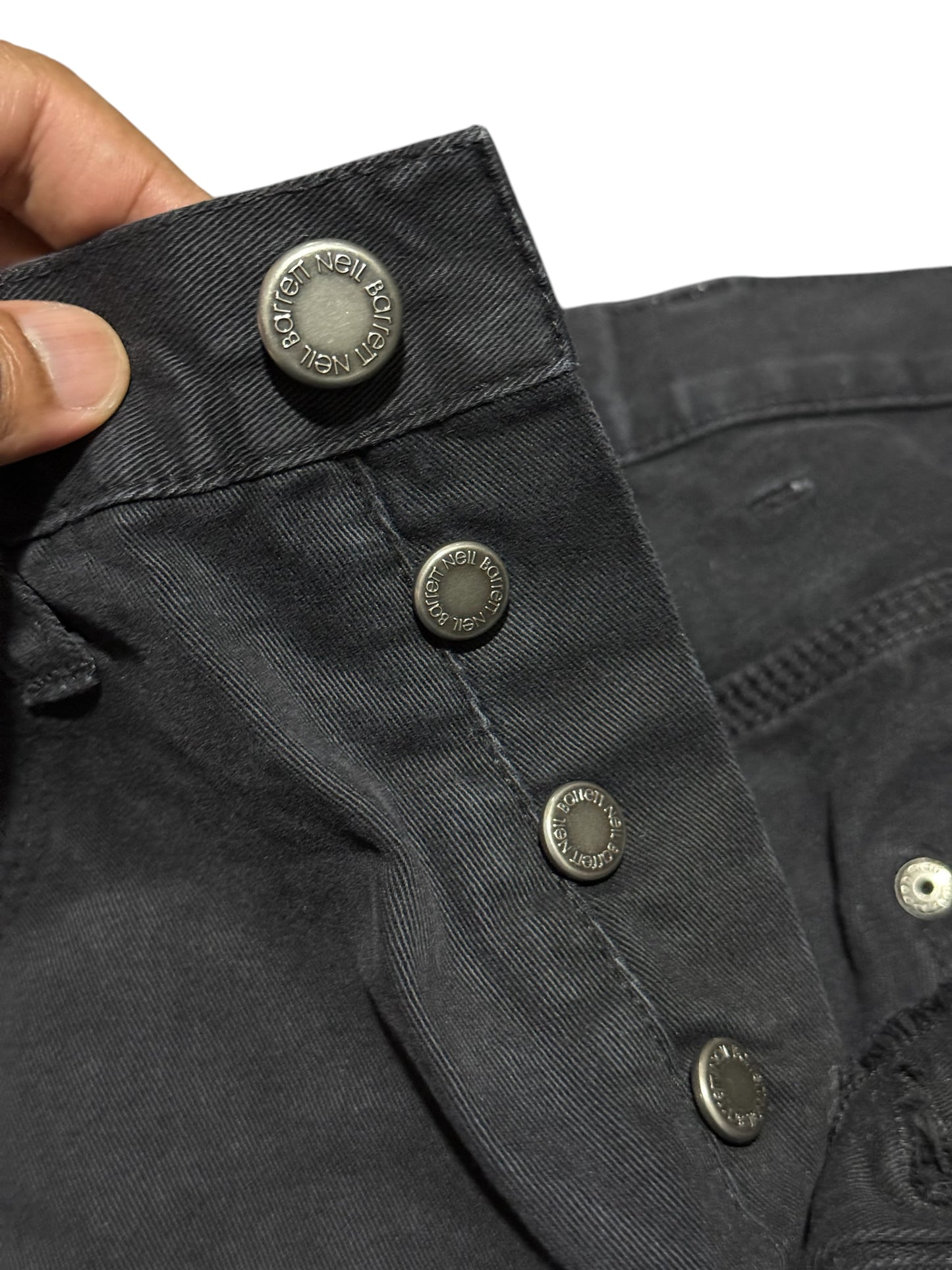 Vintage 2004 Neil Barrett Black Denim Pants Side Zip