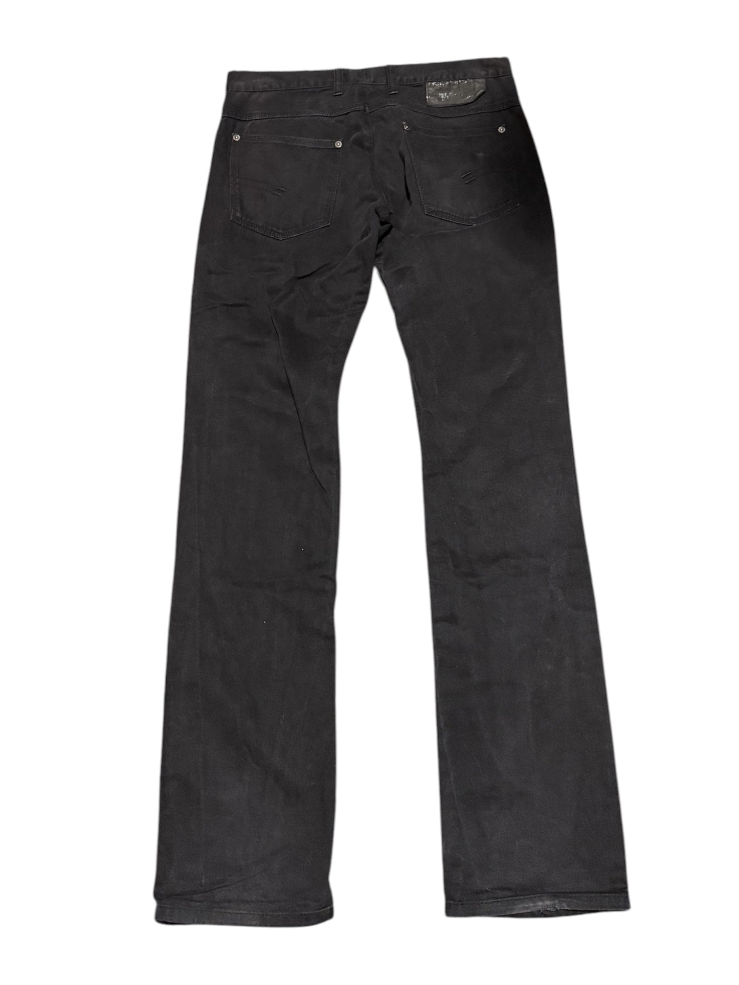 Vintage 2004 Neil Barrett Black Denim Pants Side Zip
