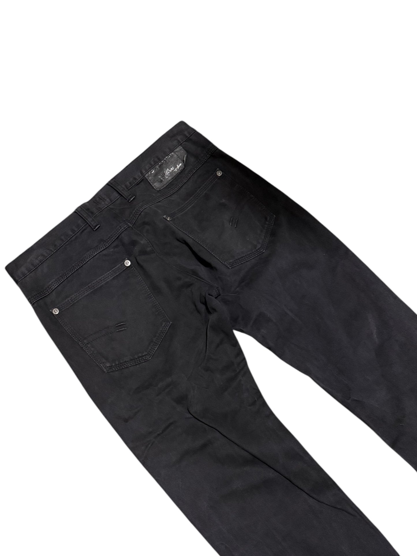 Vintage 2004 Neil Barrett Black Denim Pants Side Zip