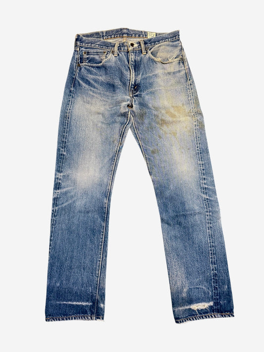 Vintage OrSlow Japan Lot 107 Selvedge Denim Jeans Distressed Fade Made in Japan
