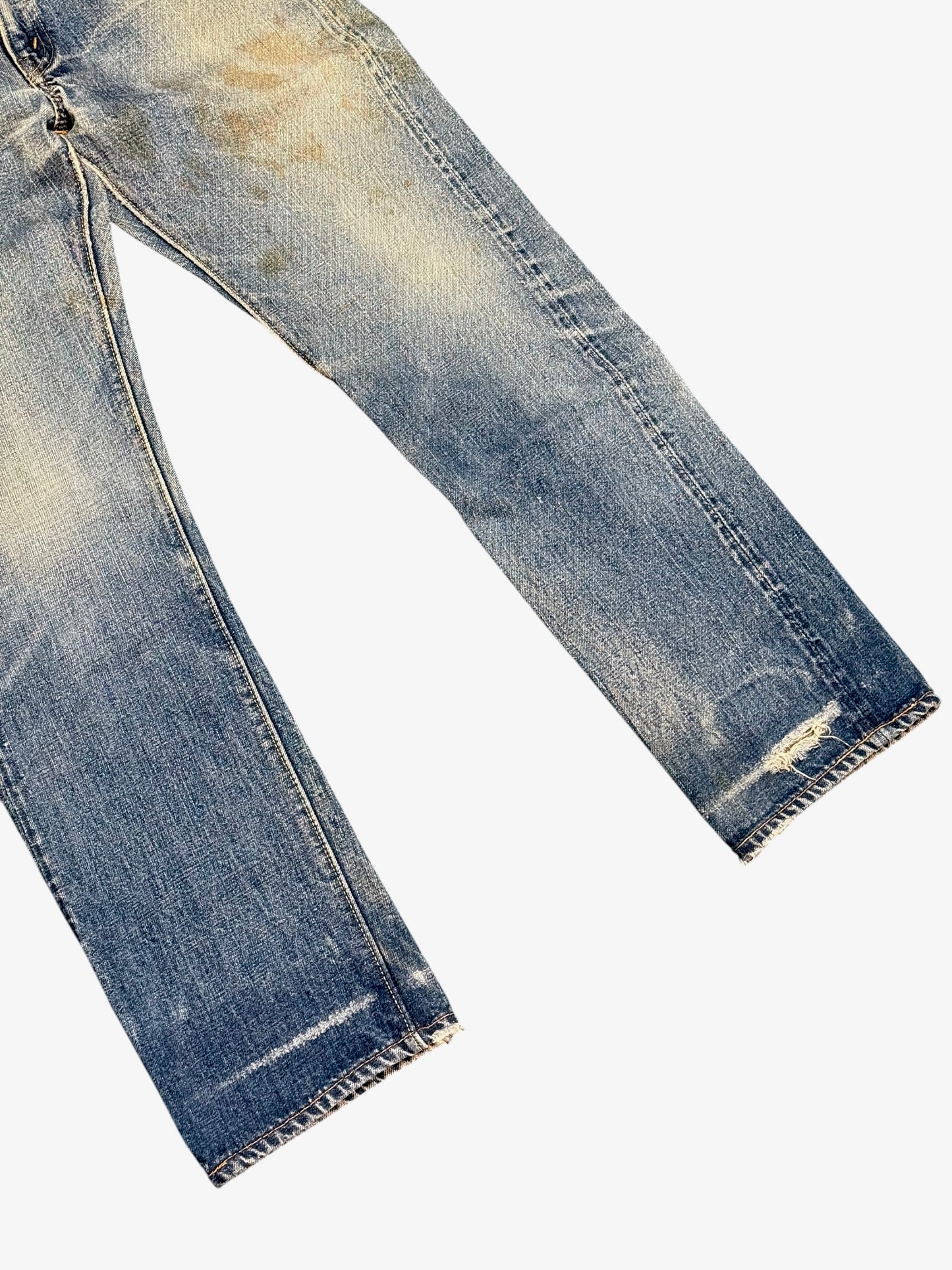 Vintage OrSlow Japan Lot 107 Selvedge Denim Jeans Distressed Fade Made in Japan