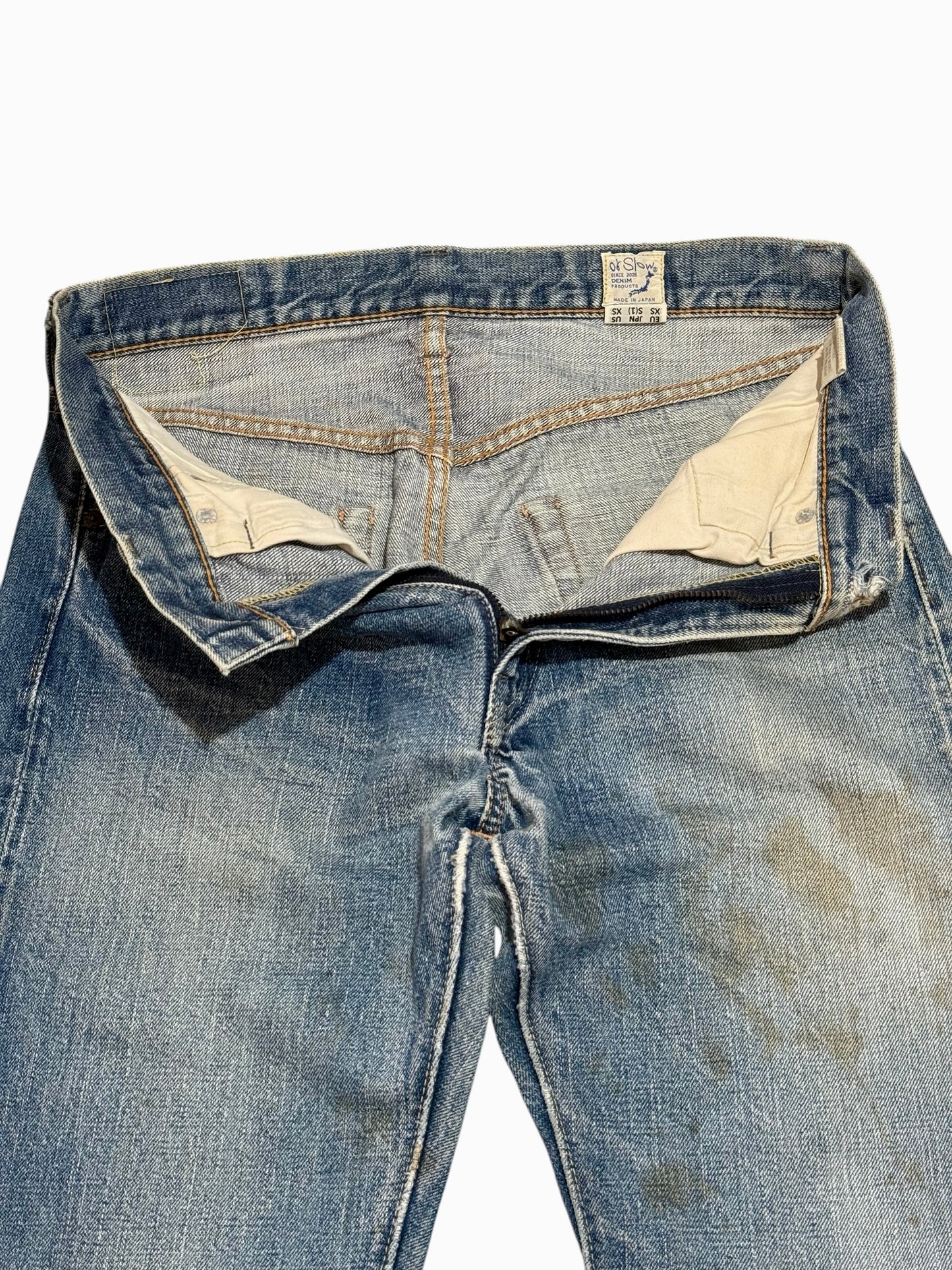 Vintage OrSlow Japan Lot 107 Selvedge Denim Jeans Distressed Fade Made in Japan