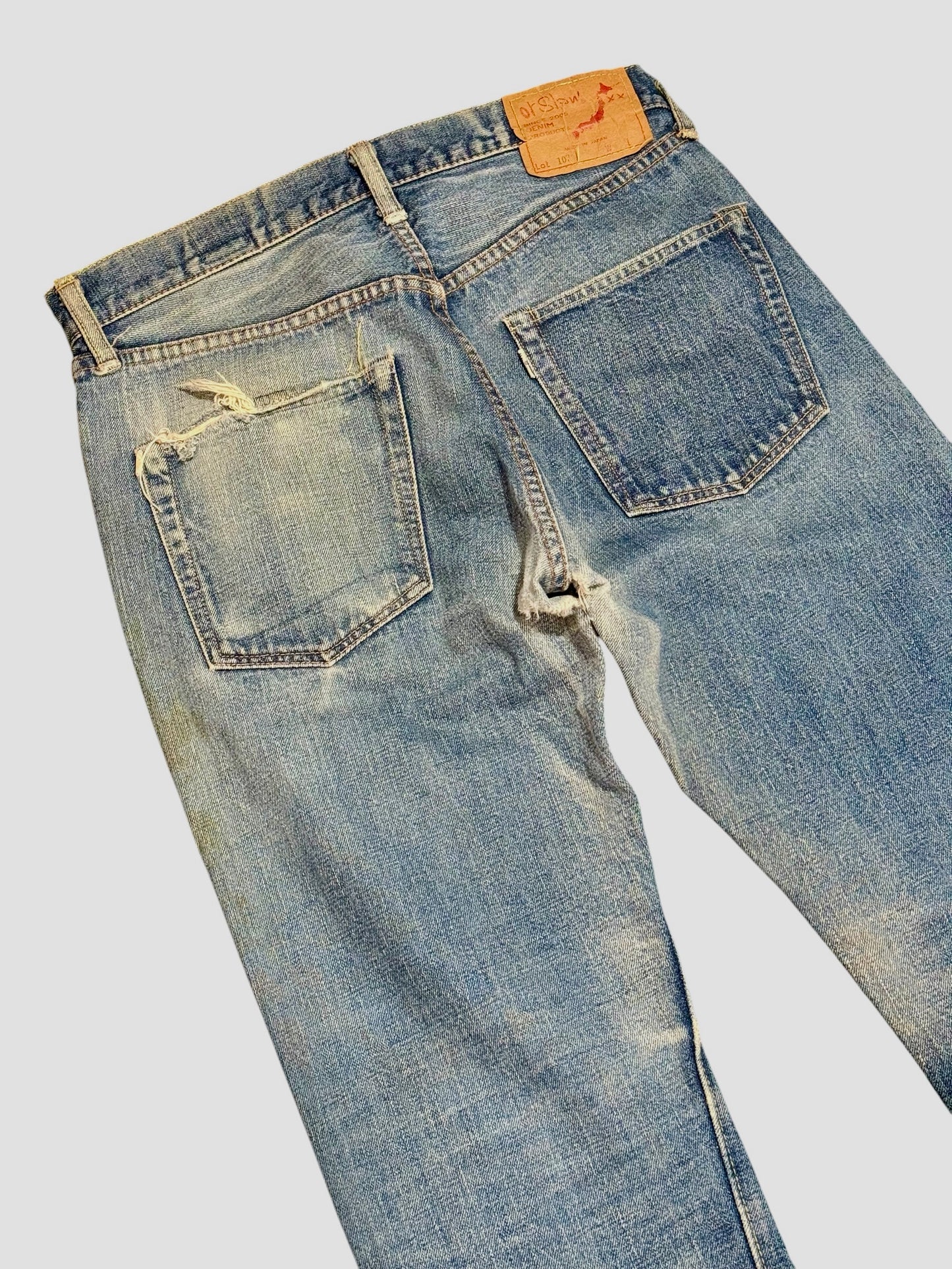 Vintage OrSlow Japan Lot 107 Selvedge Denim Jeans Distressed Fade Made in Japan