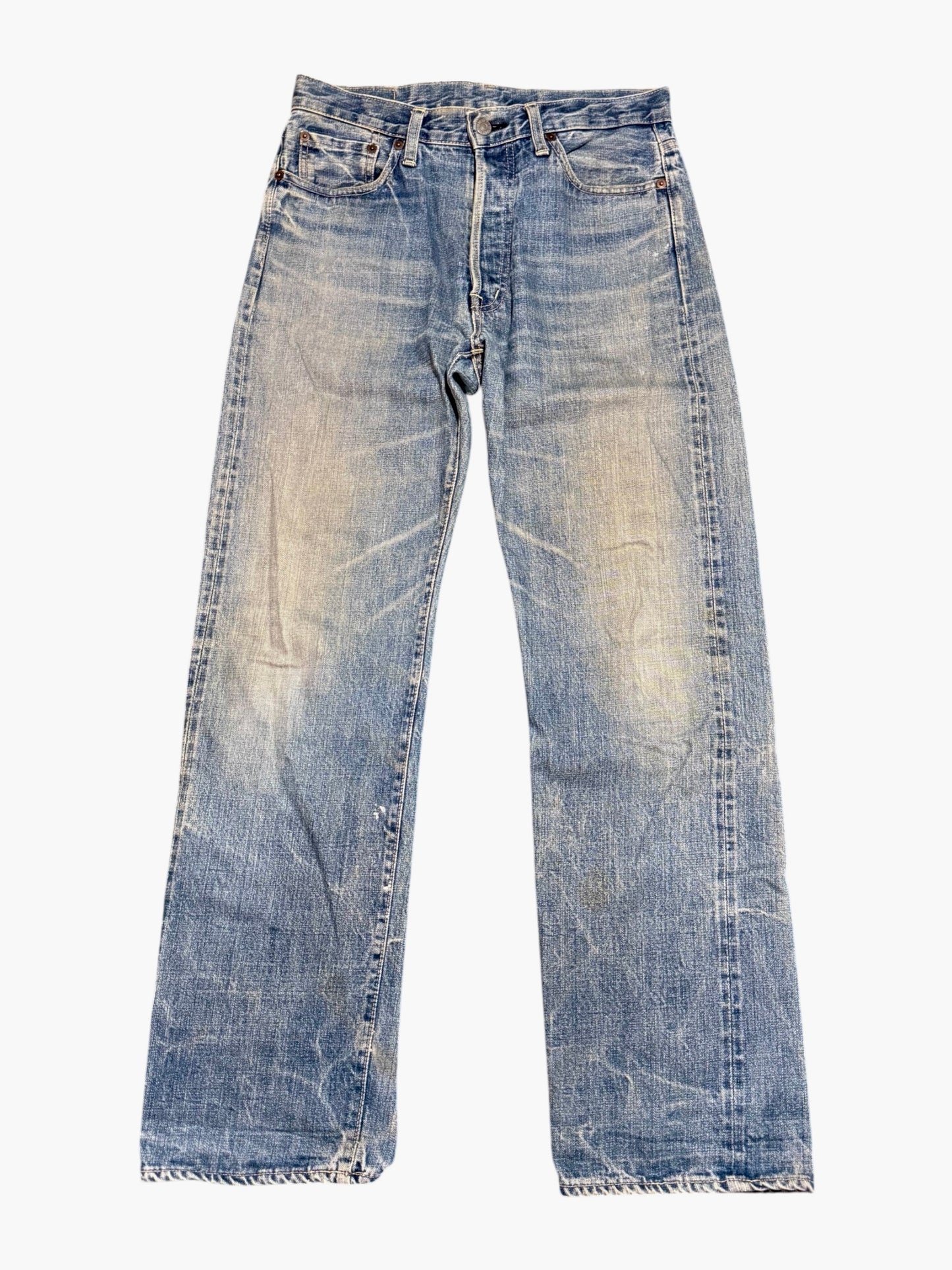 Vintage Omnigod Japan Selvedge Denim Jeans Distressed Fade Made in Japan