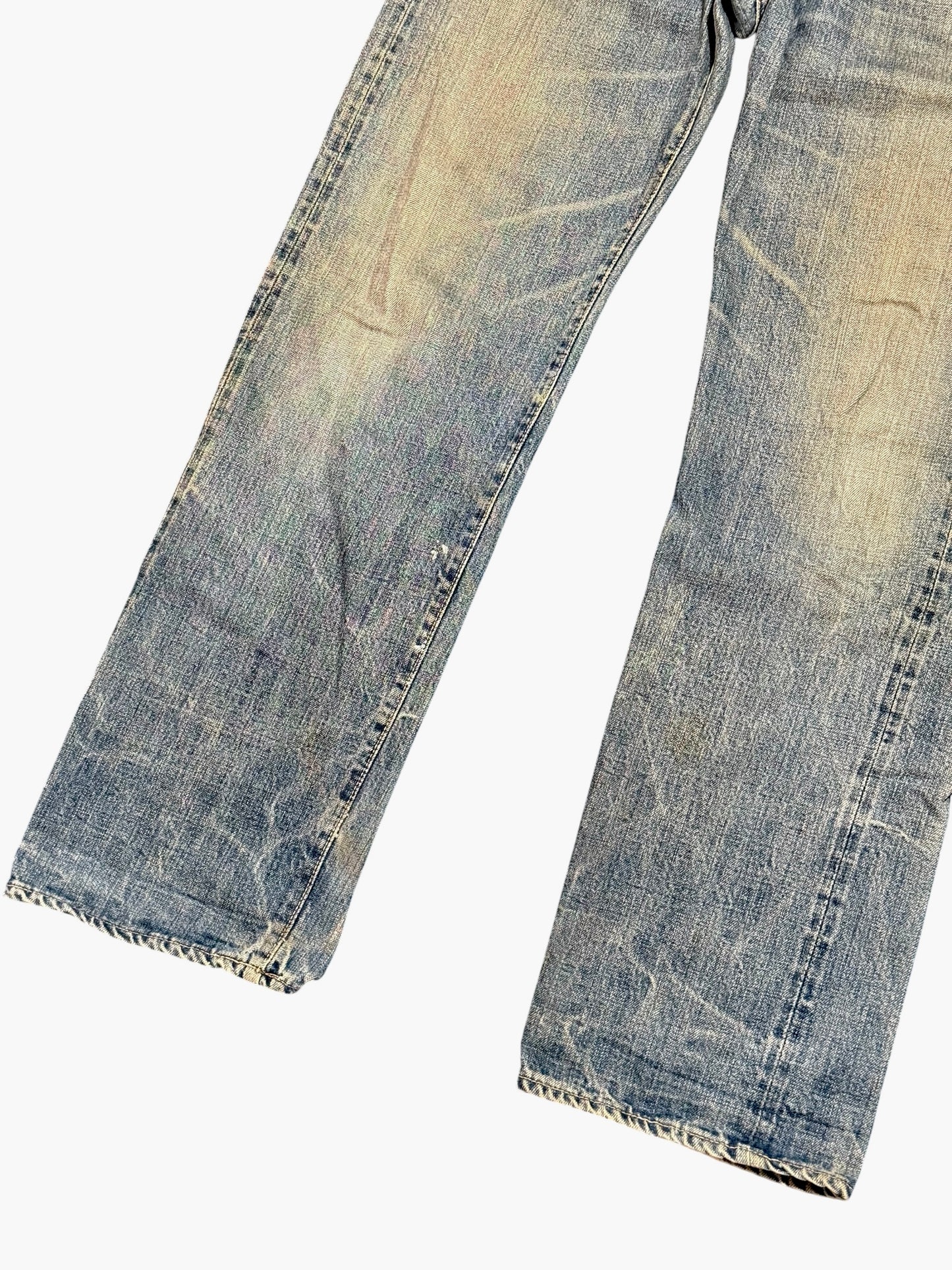 Vintage Omnigod Japan Selvedge Denim Jeans Distressed Fade Made in Japan