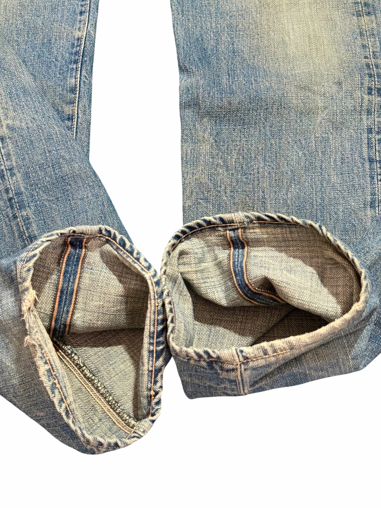 Vintage Omnigod Japan Selvedge Denim Jeans Distressed Fade Made in Japan