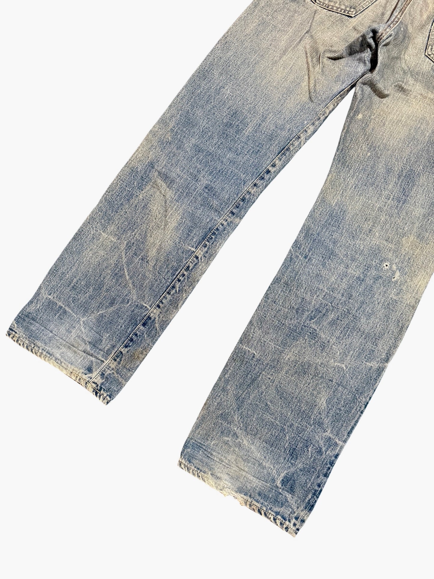 Vintage Omnigod Japan Selvedge Denim Jeans Distressed Fade Made in Japan