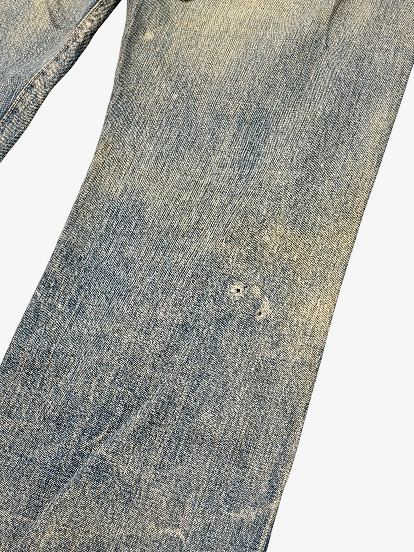 Vintage Omnigod Japan Selvedge Denim Jeans Distressed Fade Made in Japan