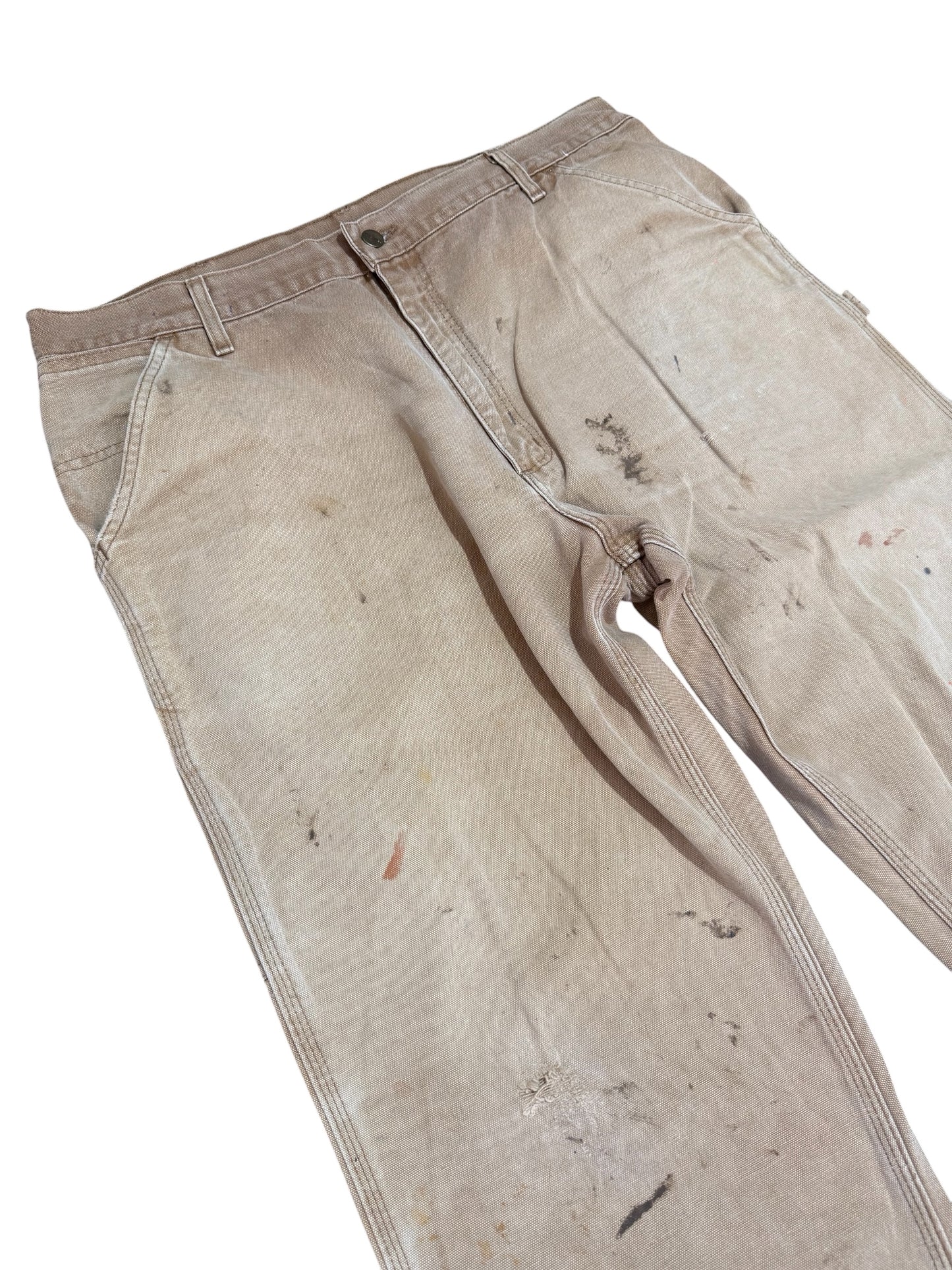 Carhartt B11 Duck Work Pants Distressed Fade