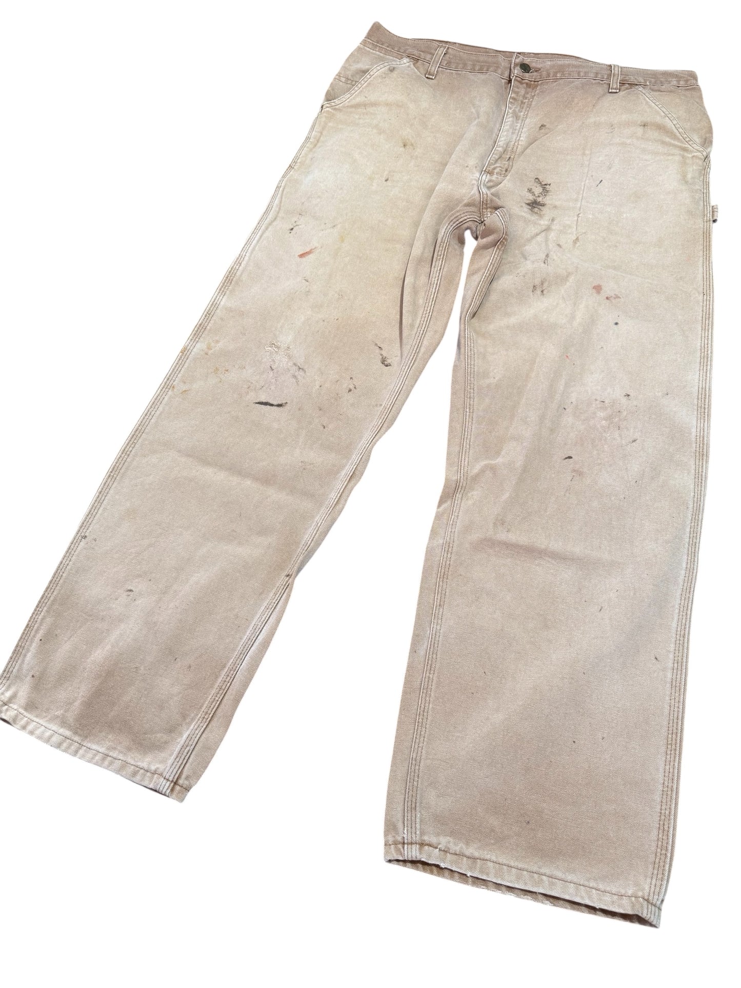 Carhartt B11 Duck Work Pants Distressed Fade