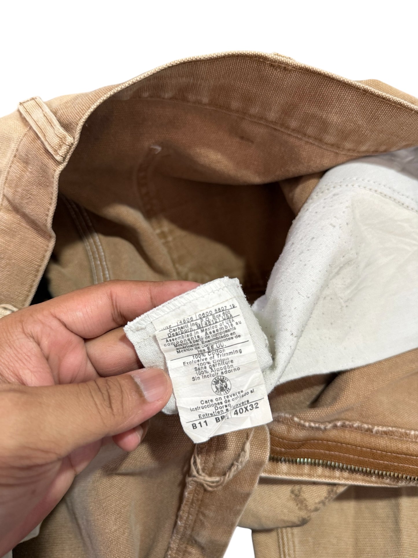 Carhartt B11 Duck Work Pants Distressed Fade