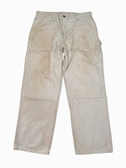 Carhartt B11 Duck Work Pants Natural Fade Original Dungaree Fit Grey