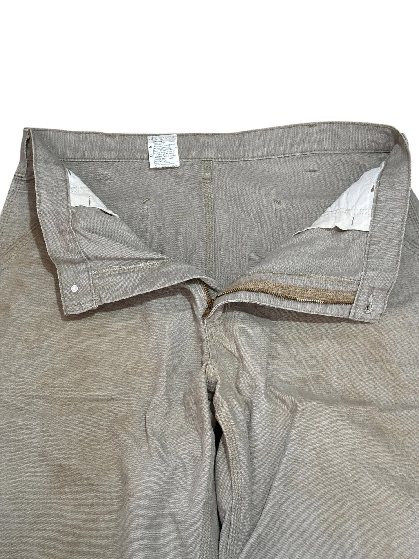 Carhartt B11 Duck Work Pants Natural Fade Original Dungaree Fit Grey