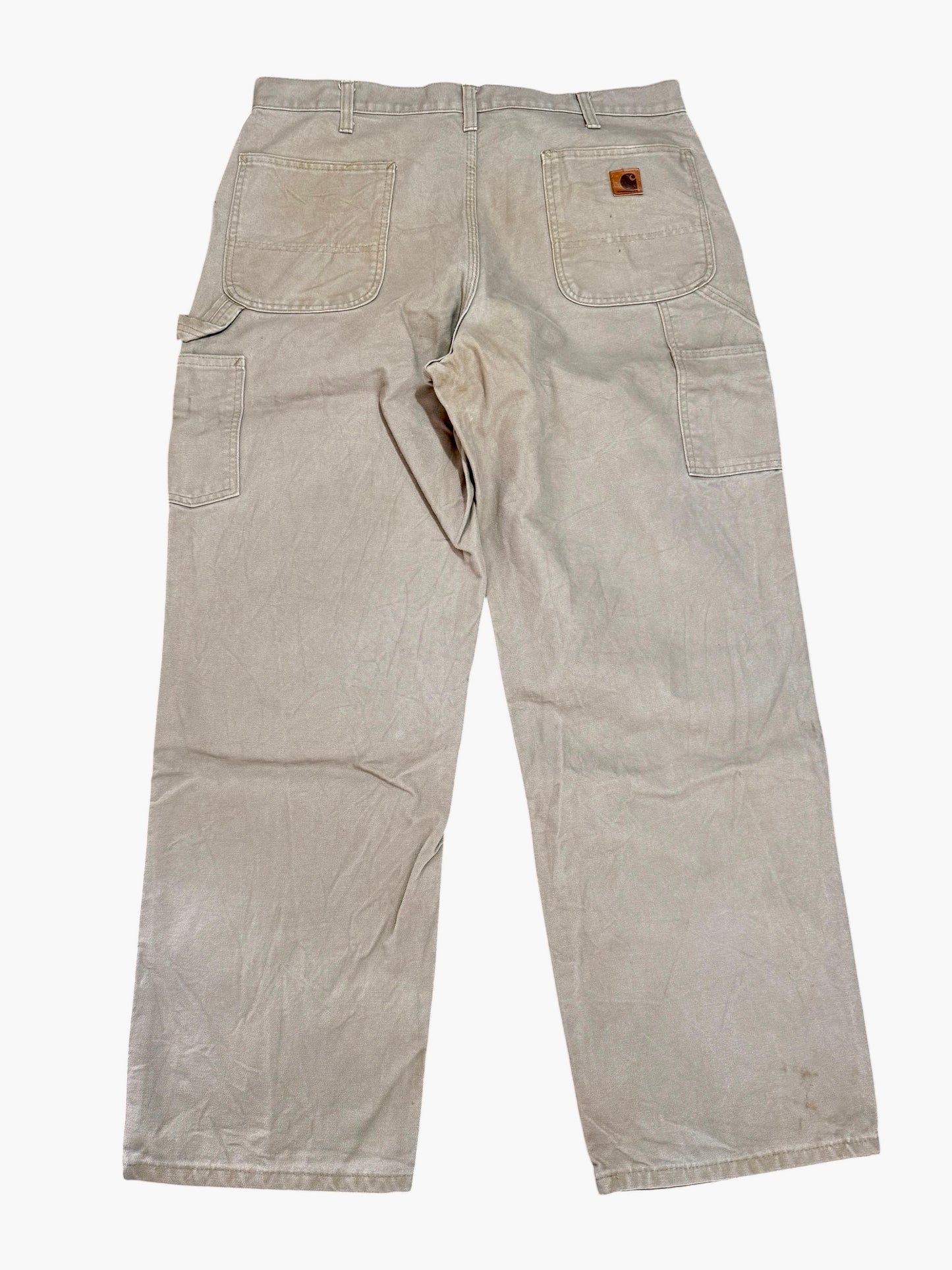Carhartt B11 Duck Work Pants Natural Fade Original Dungaree Fit Grey