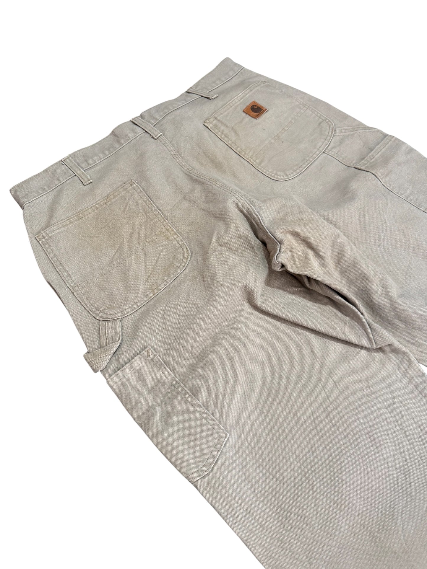 Carhartt B11 Duck Work Pants Natural Fade Original Dungaree Fit Grey
