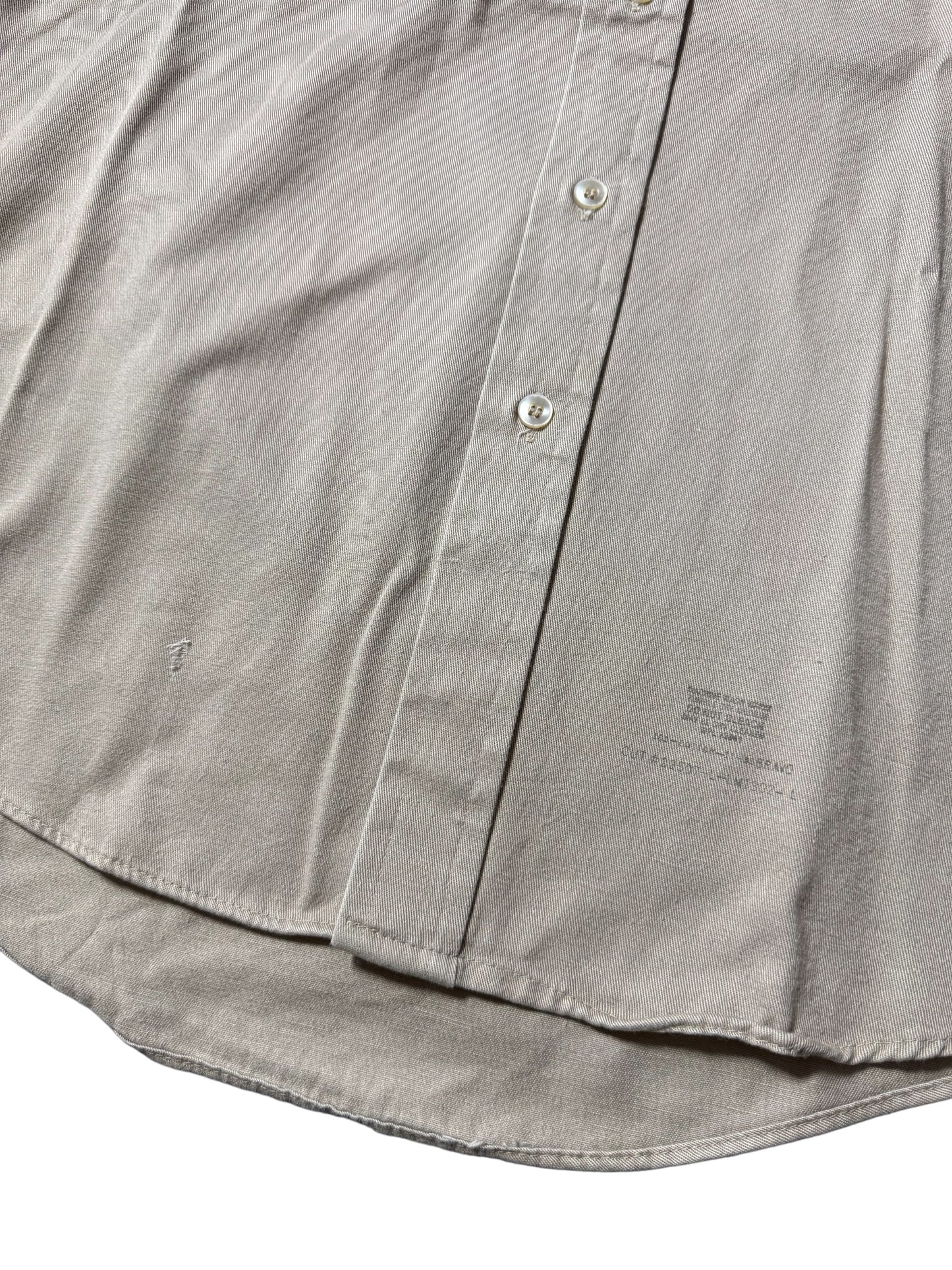 Vintage Lion USA Beige Short Sleeve Work Shirt Utility Button Up Made in USA