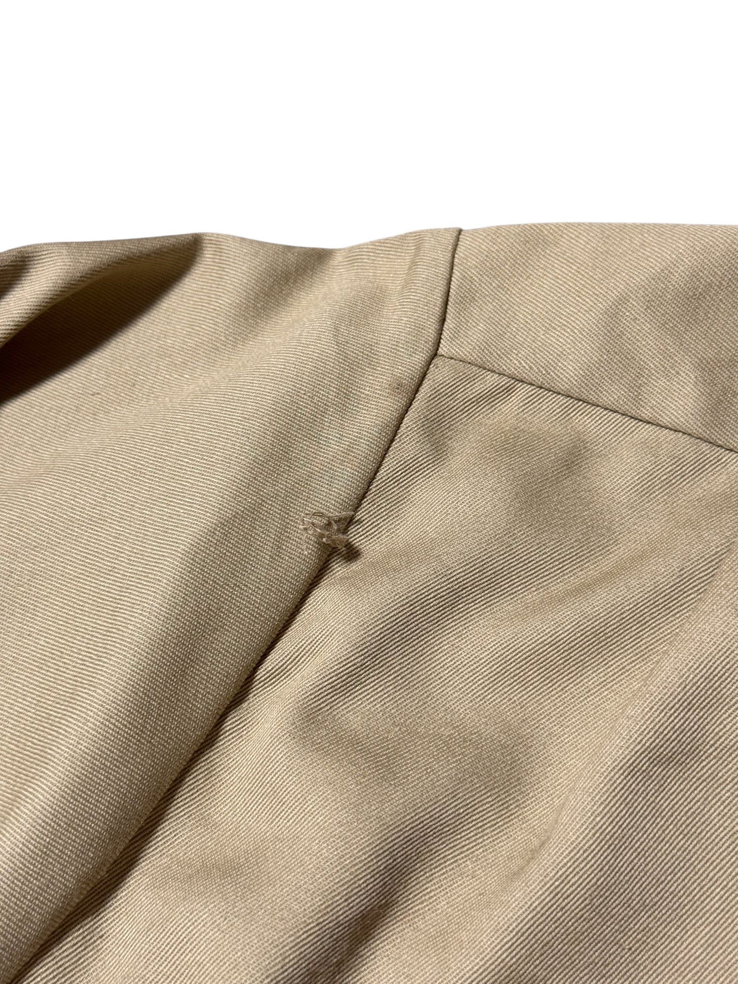 Vintage 1960s Lee Prest Chetopa Twill Work Shirt Beige Button Up USA