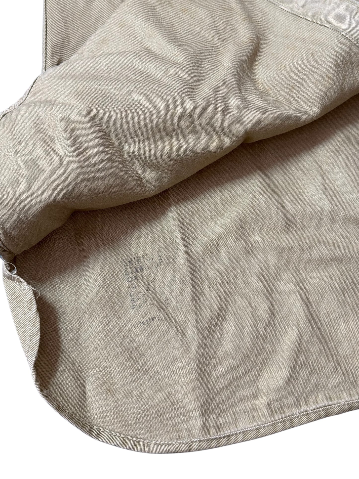 Vintage 1960s 1970s U.S. Military Utility Shirt Khaki Patch Cotton Twill Field Shirt