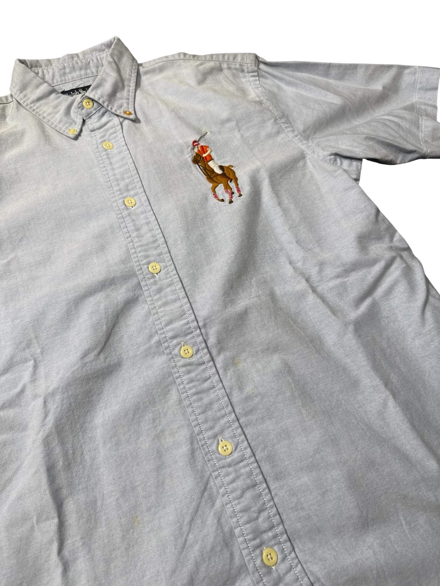 Ralph Lauren Big Pony Oxford Shirt Light Blue Short Sleeve
