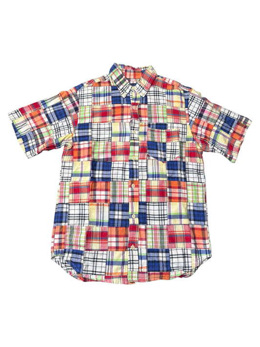 SHIPS Patchwork Plaid Button Up Shirt