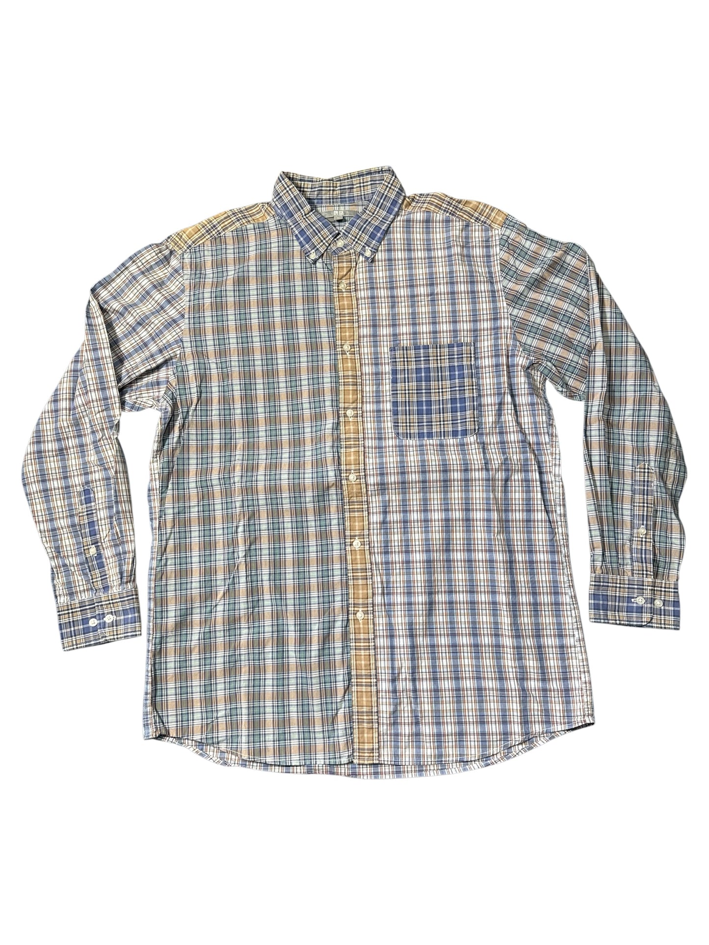 Uniqlo Multicolor Check Plaid Button Up Shirt