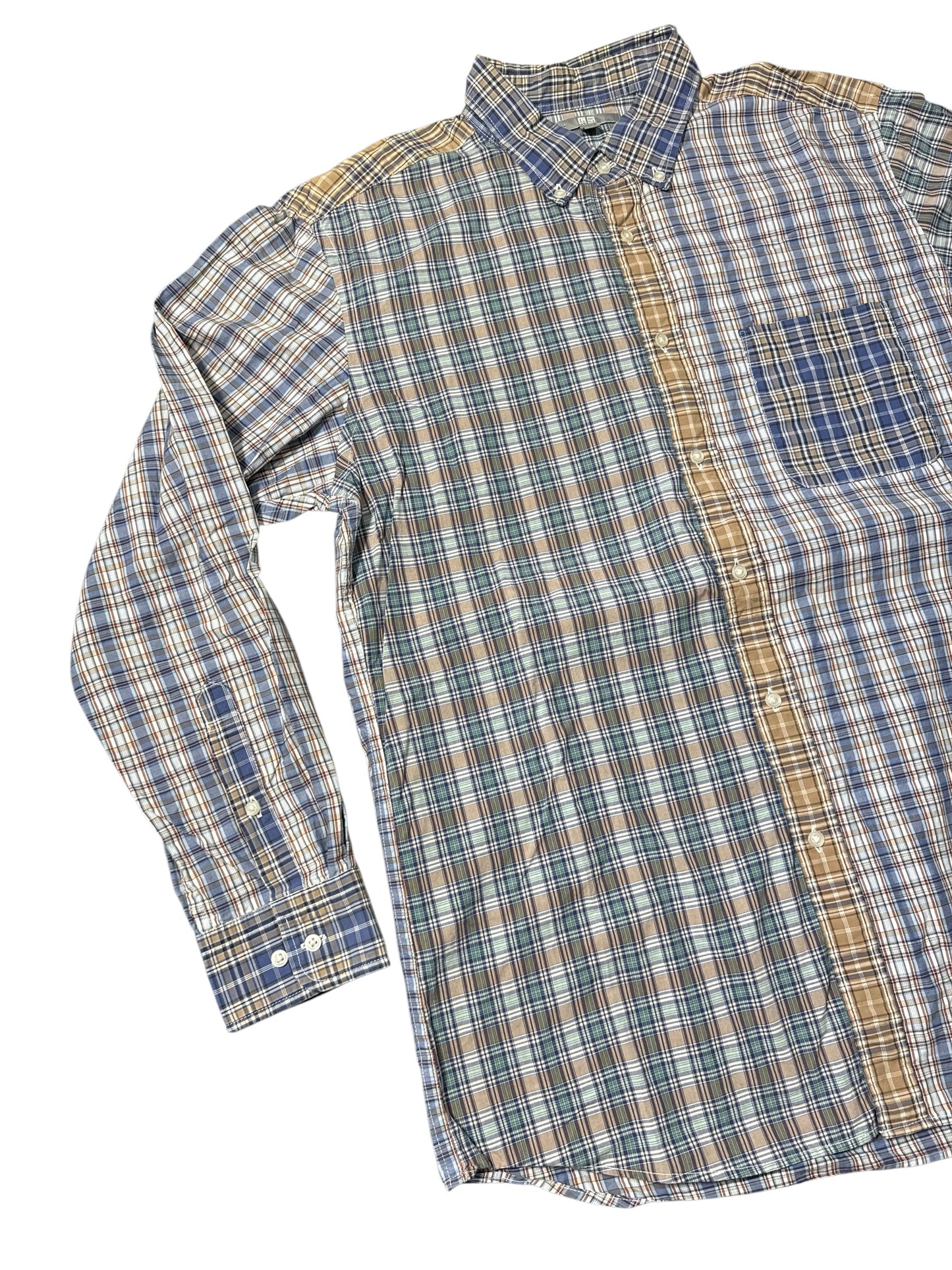 Uniqlo Multicolor Check Plaid Button Up Shirt