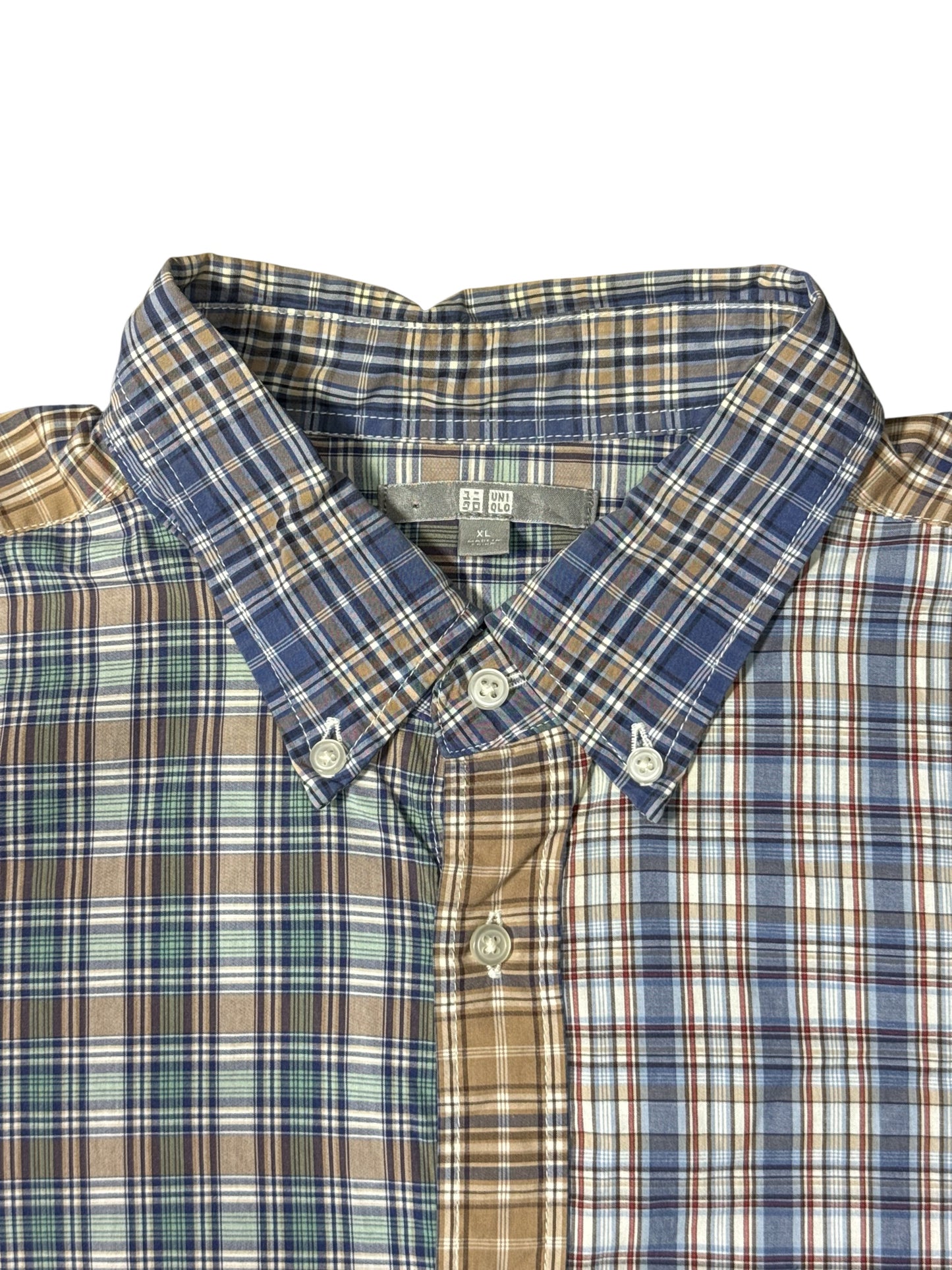 Uniqlo Multicolor Check Plaid Button Up Shirt