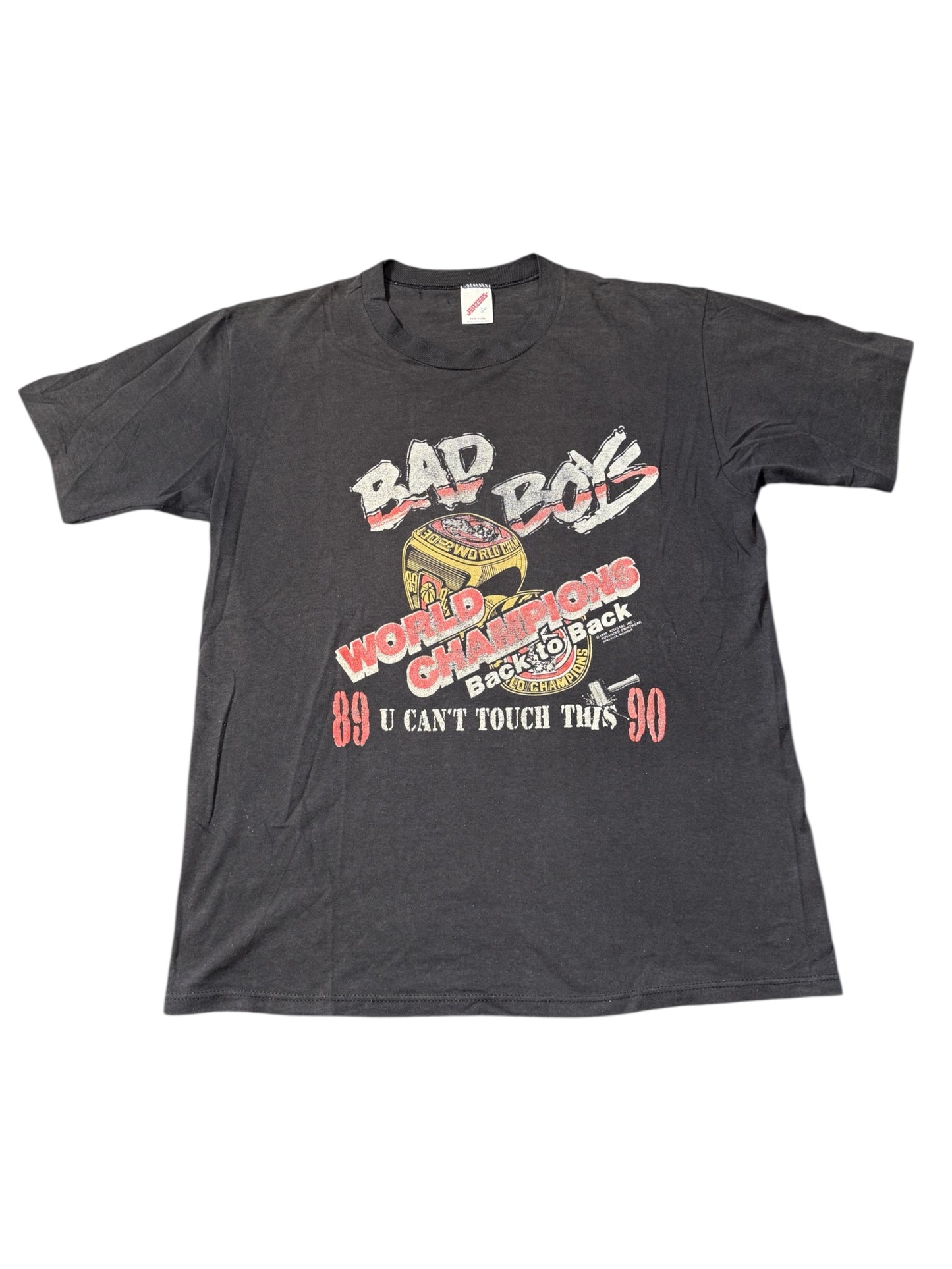 Vintage 1990 Chicago Bulls Bad Boys Back to Back World Champions Tshirt