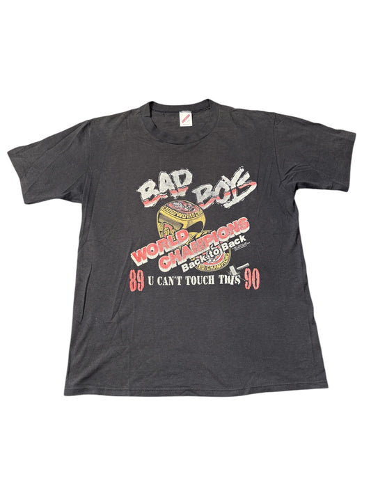 Vintage 1990 Chicago Bulls Bad Boys Back to Back World Champions Tshirt