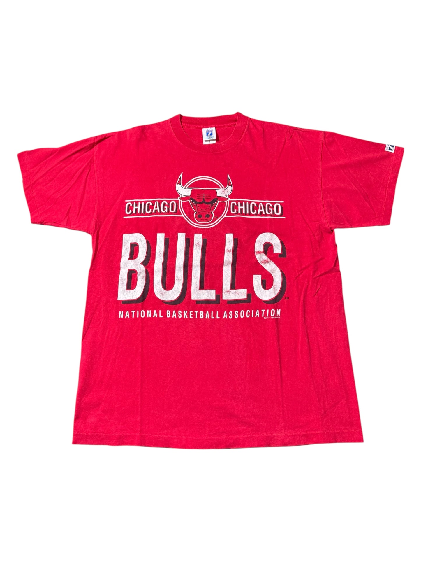 Vintage 1990 Chicago Bulls NBA Logo 7 Big Graphic Tshirt