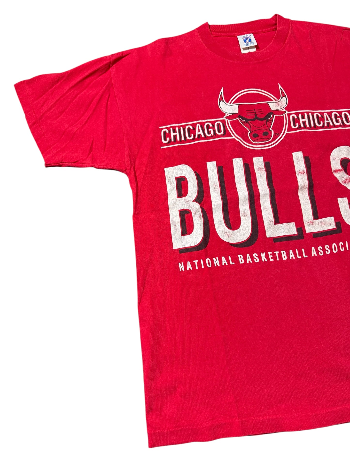 Vintage 1990 Chicago Bulls NBA Logo 7 Big Graphic Tshirt