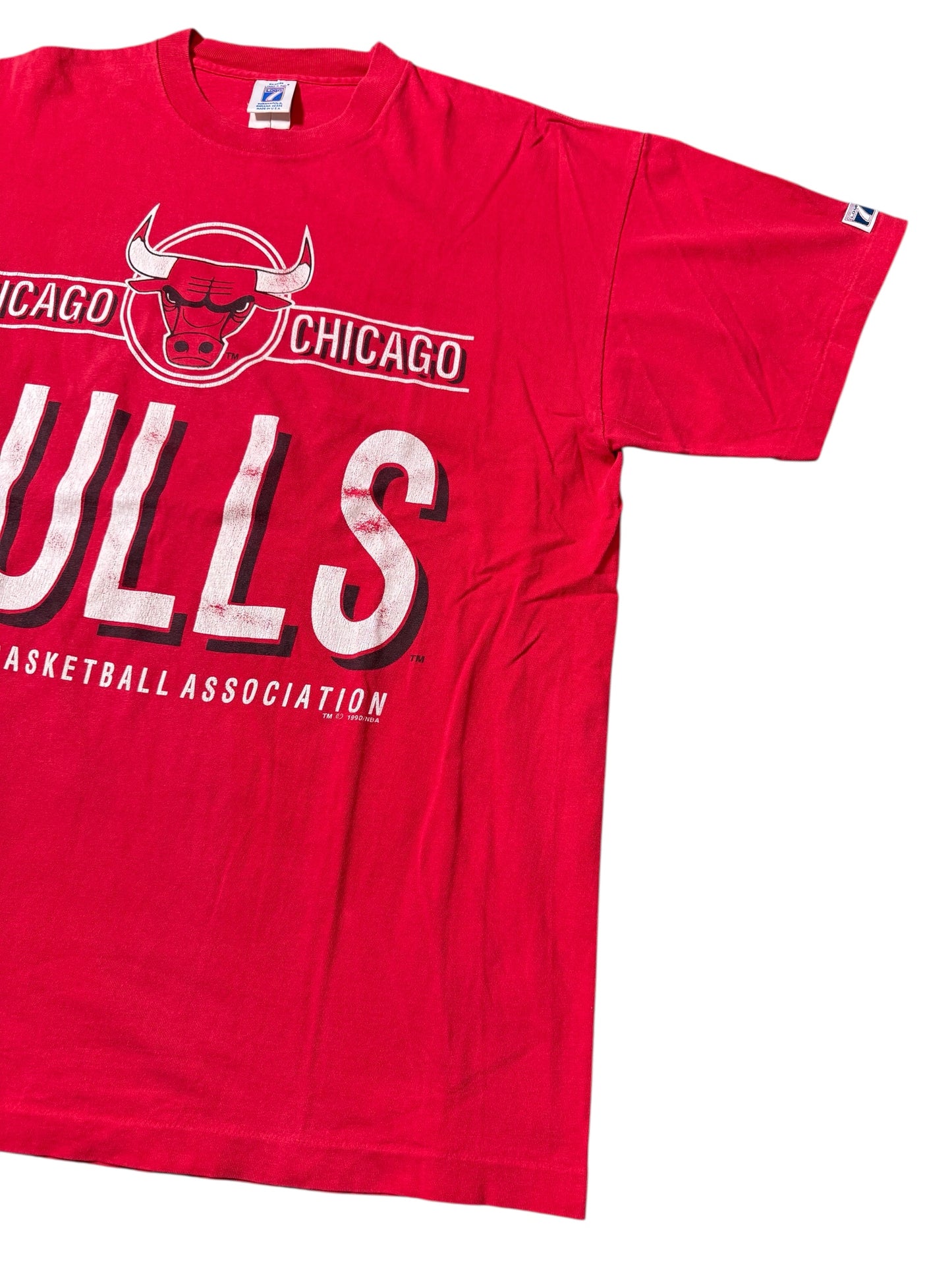 Vintage 1990 Chicago Bulls NBA Logo 7 Big Graphic Tshirt